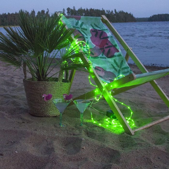 STAR TRADING Gartenleuchte LED Mini Lichterschlauch Tuby in Grün keine Angabe Leuchtmittel enthalten: ja fest verbaut LED warmweiss Gartenleuchten