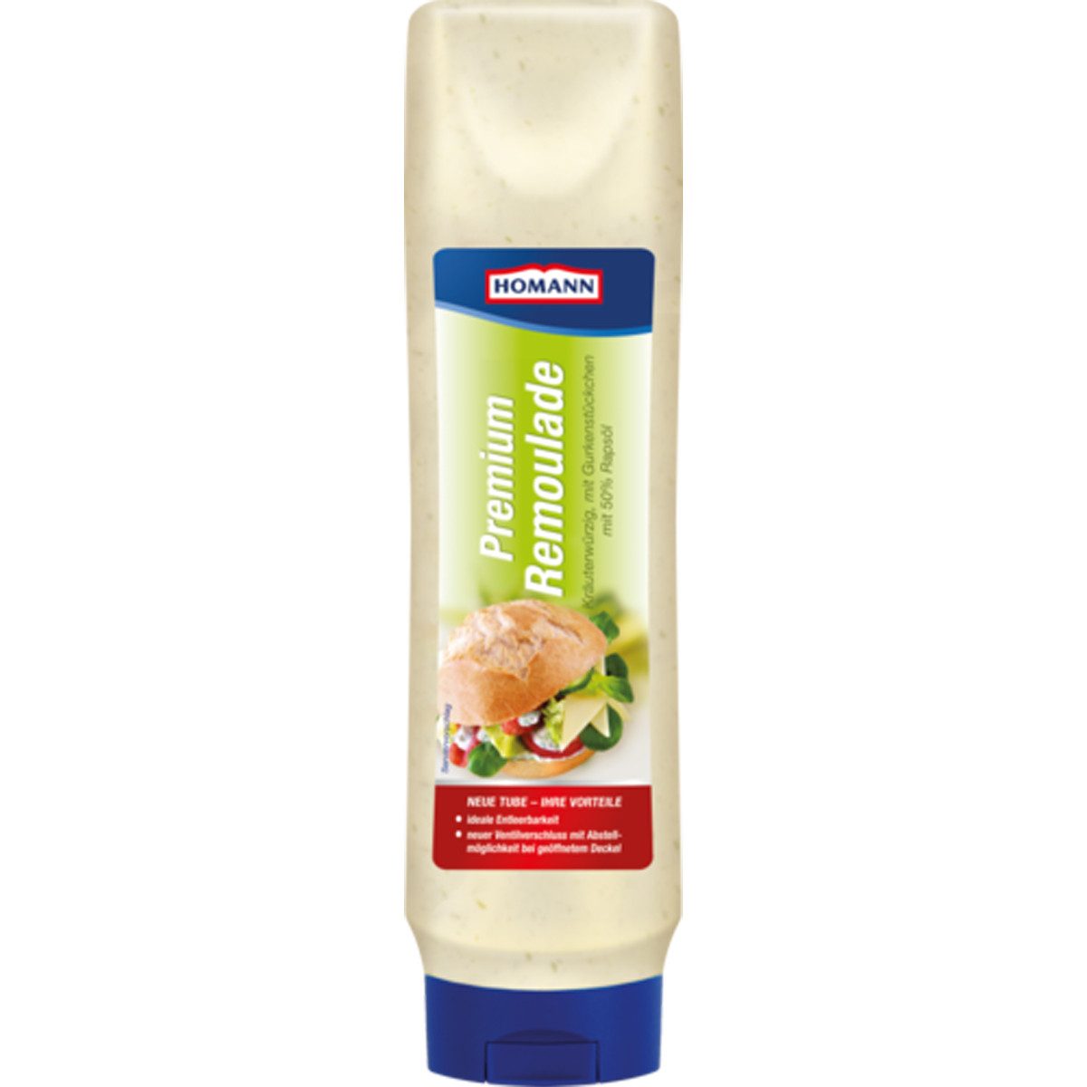 Homann Saucen, Homann Premium Remoulade Kräuterwürzig mit Gurkenstückchen 875ml