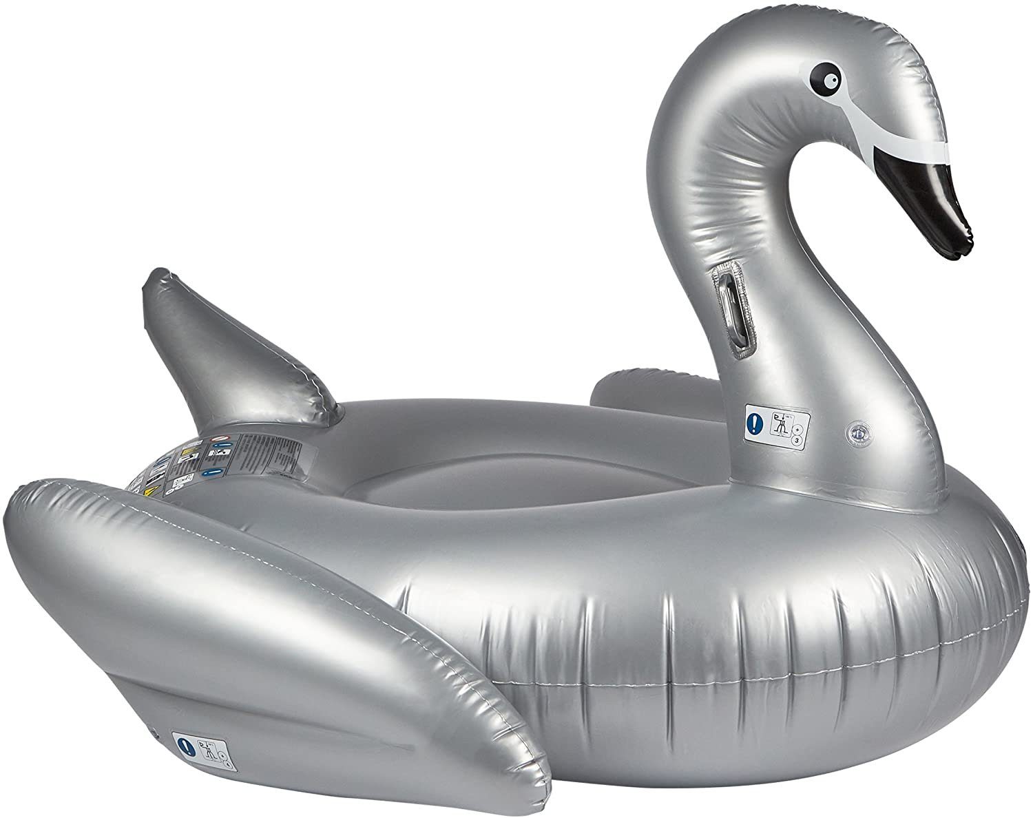 Schwimmtier Ultrakidz XXL Schwan silber, aufblasbar, mit Griffen