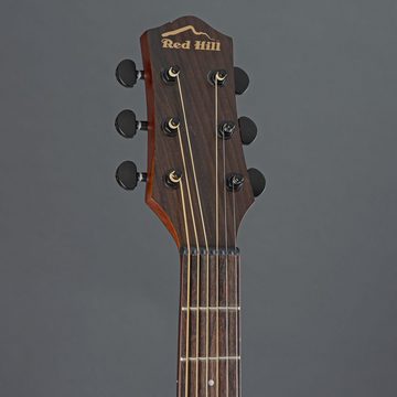 Red Hill Westerngitarre, Westerngitarre, Grand Western Vintage Brown, mit Tonabnehmersystem, Vintage Look, Westerngitarre, Grand, Vintage Brown, Tonabnehmersystem