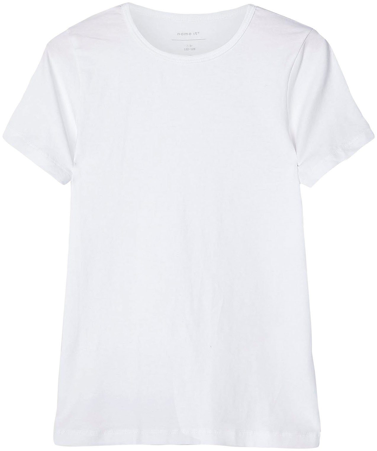Name It 2er-Pack) (Packung, NOOS 2P T-Shirt 2-tlg., SLIM Bright NKMT-SHIRT White