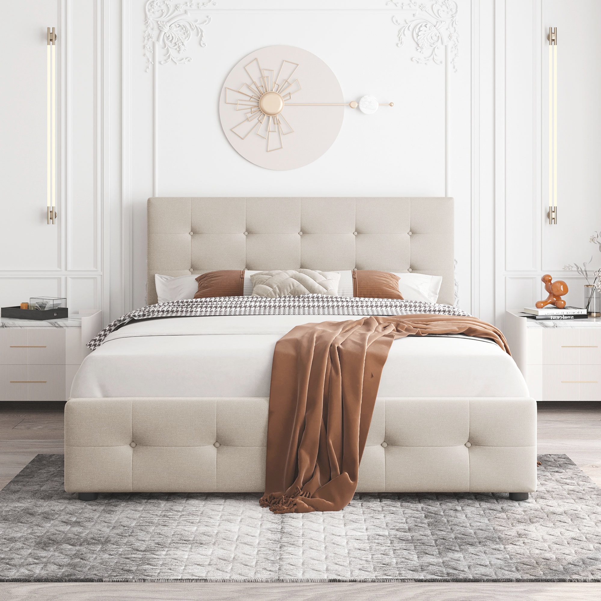 STILVORA Polsterbett 140×200 Bettgestell mit Matratze,Jugendbett günstig online kaufen