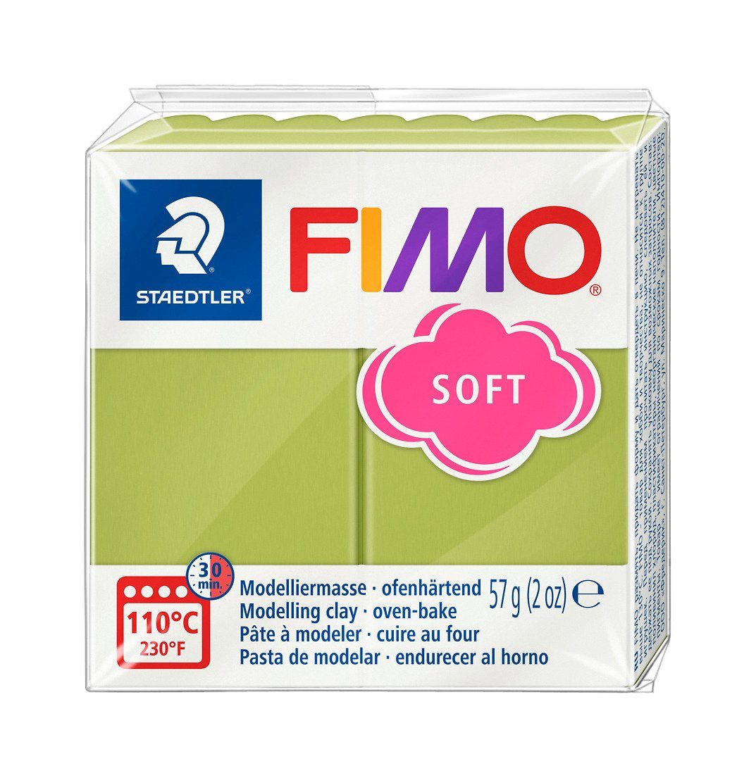 FIMO Modelliermasse soft Basisfarben, 57 g Pistazie | Modelliermasse