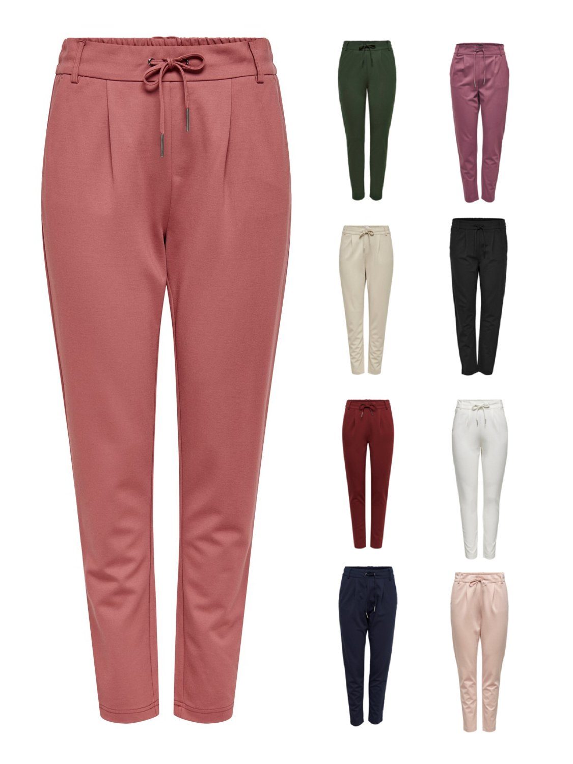 Stretch-Hose OnlPoptrash Einfarbige Sweathose Stoffhose Jogginghose