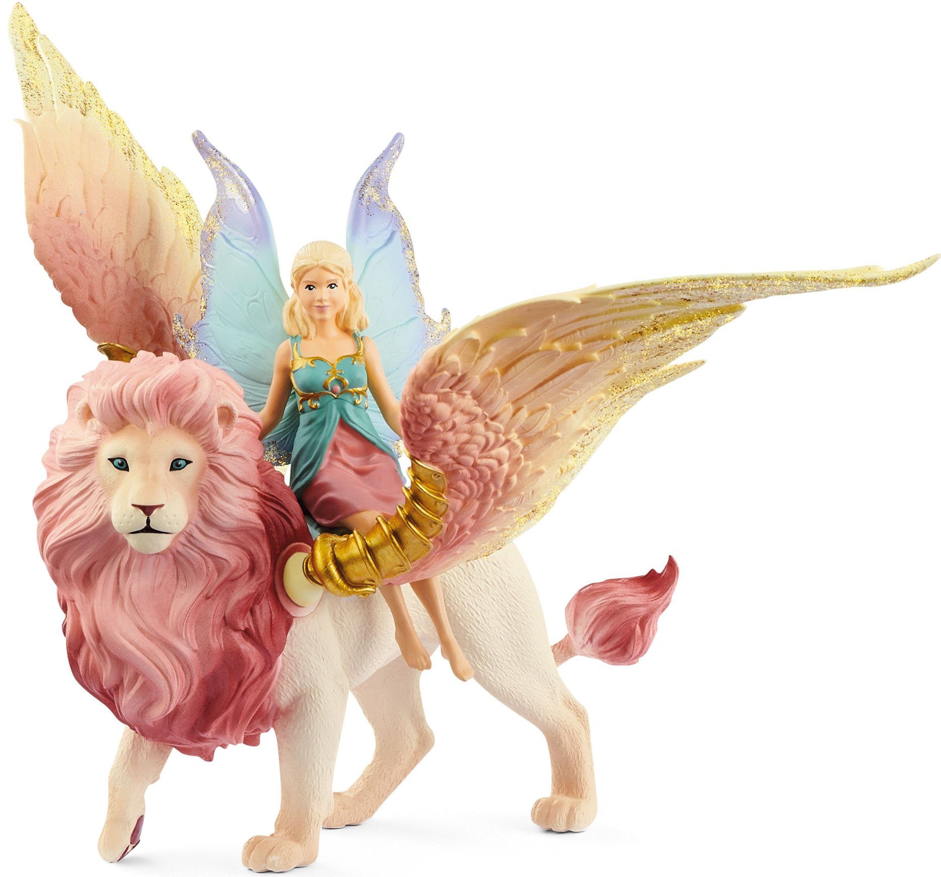 Schleich® Spielfigur BAYALA®, (70714) auf Löwe Elfe geflügeltem