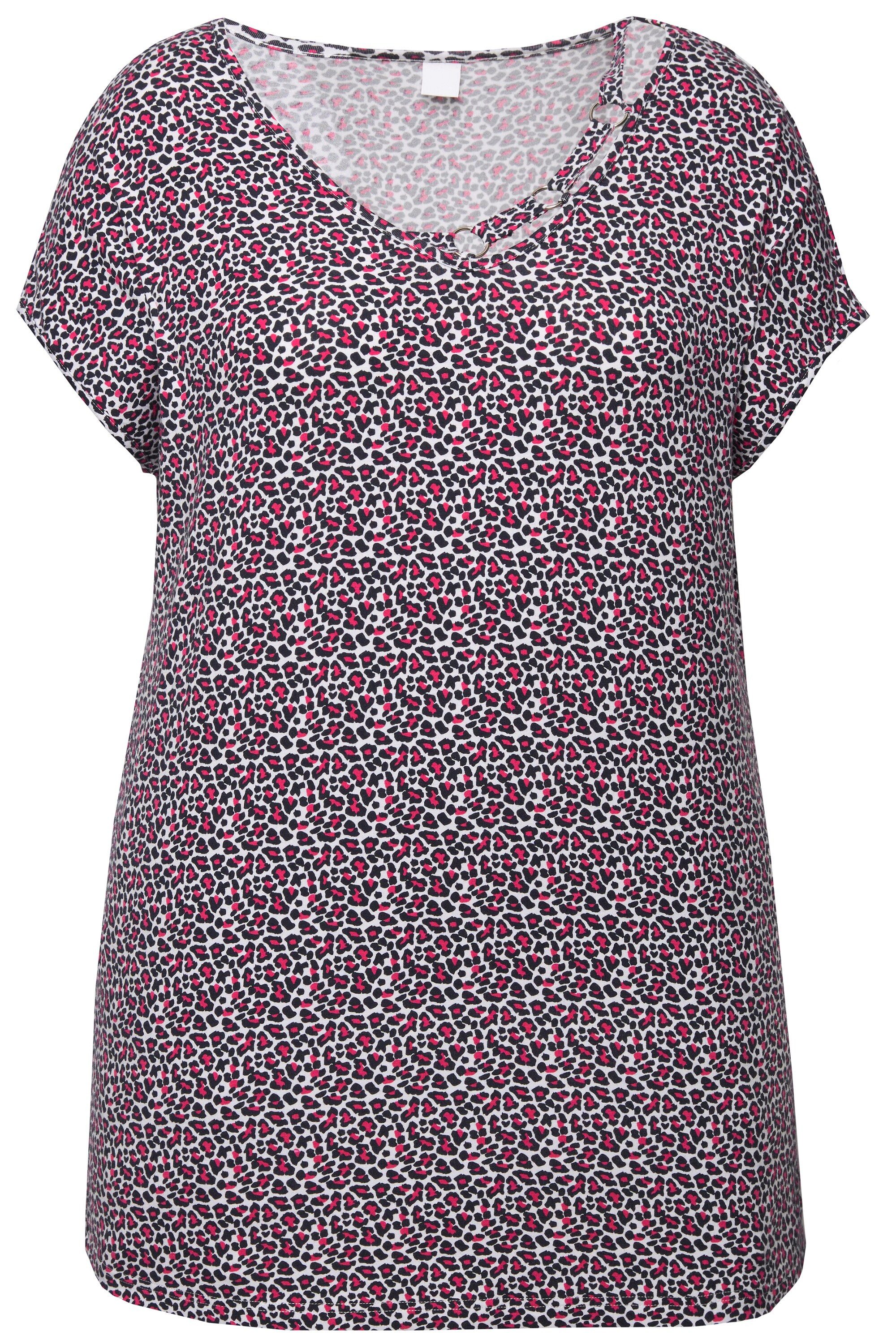 MIAMODA T-Shirt T-Shirt oversized Leo-Muster Halbarm günstig online kaufen