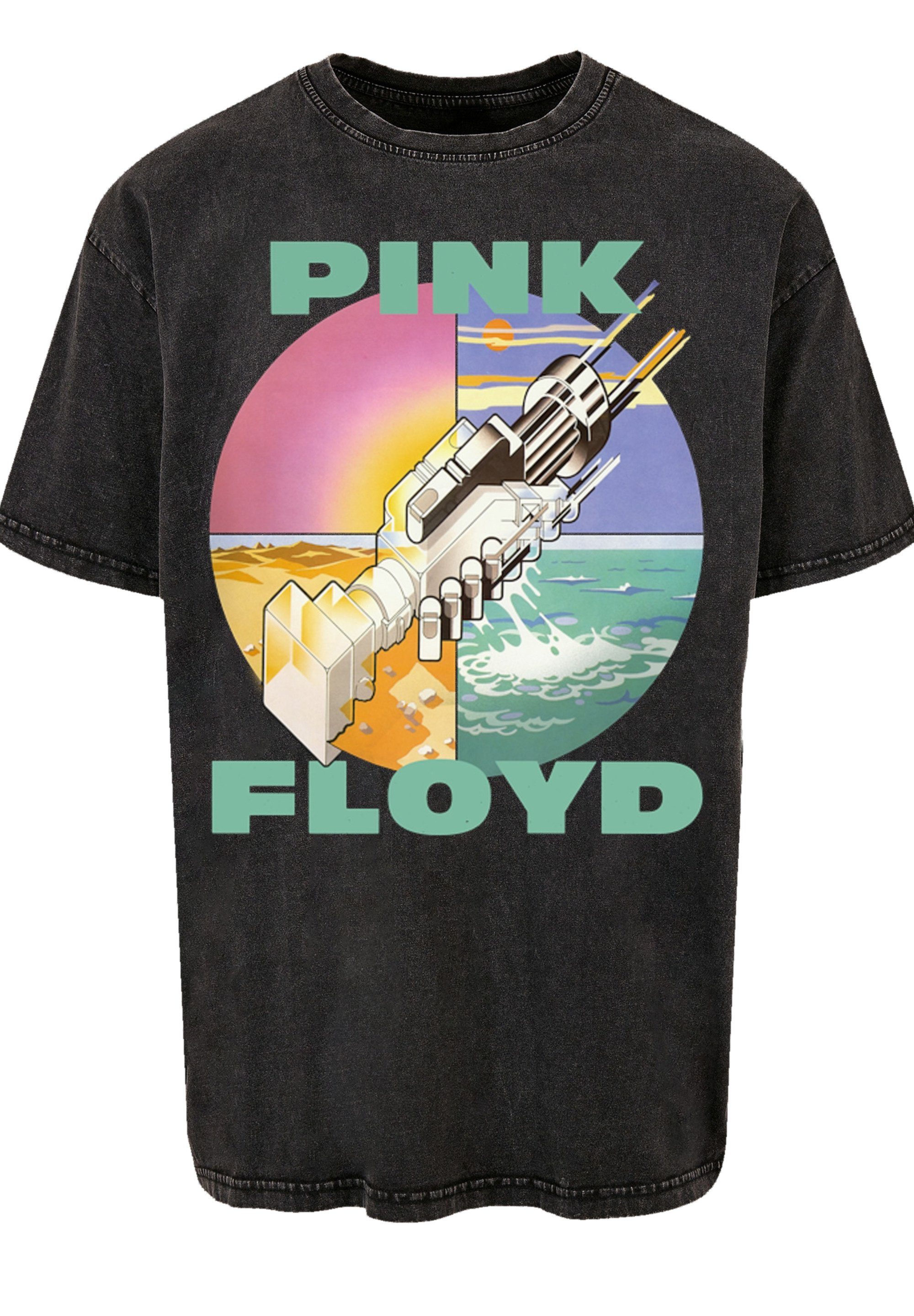Oversize Pink schwarz T-Shirt Print Floyd T-Shirt F4NT4STIC