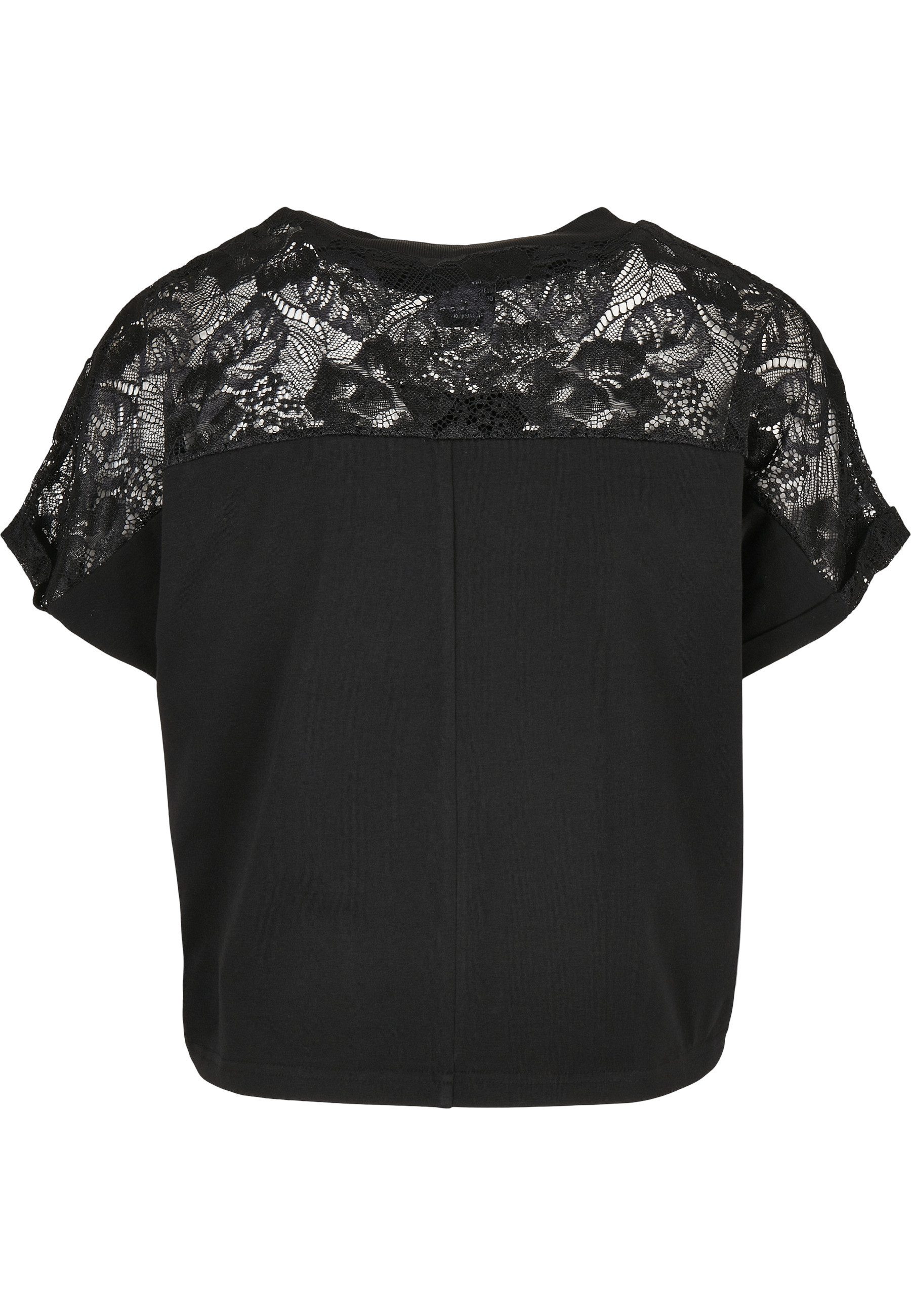 URBAN CLASSICS Kurzarmshirt Urban Classics Damen Ladies Short Oversized Lace Tee (1-tlg)