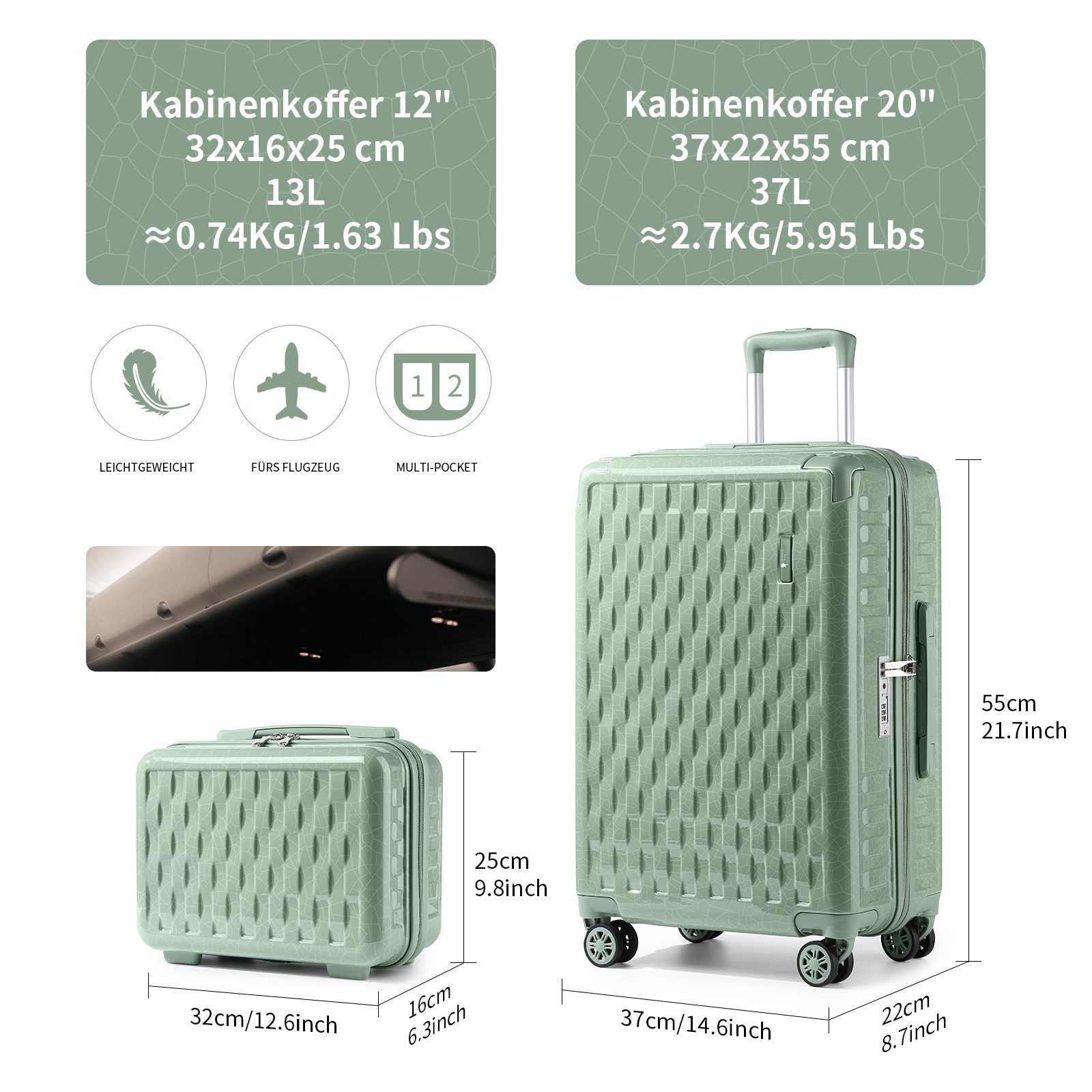 Sea choice Kofferset 2 Teilig Kabinengepäck günstig online kaufen