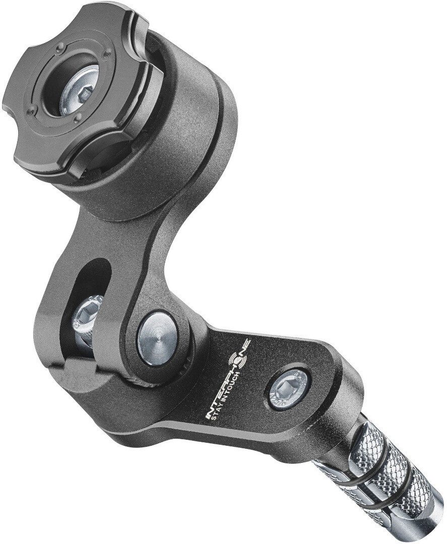 Interphone Quiklox Halter für Lenkkopfloch zwischen 13mm und 25,4mm (1/2"-1) Motorrad-Navigationsgerät (robust)