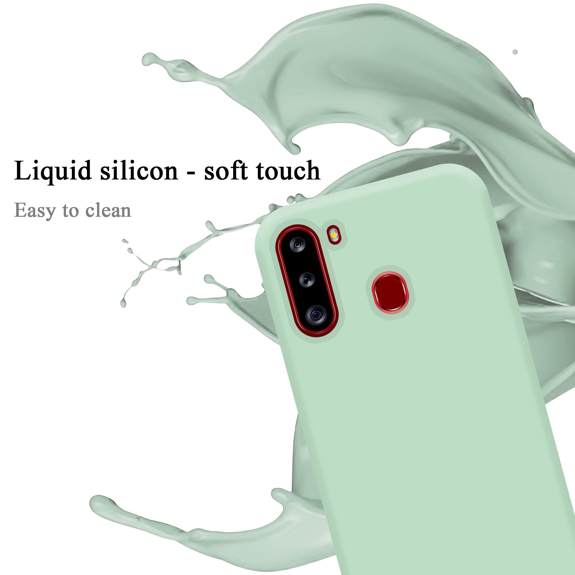 Cadorabo Handyhülle für Samsung Galaxy A21 Hülle Samsung Galaxy A21, Flexible Hülle TPU Silikon Schutzhülle Back Cover Case