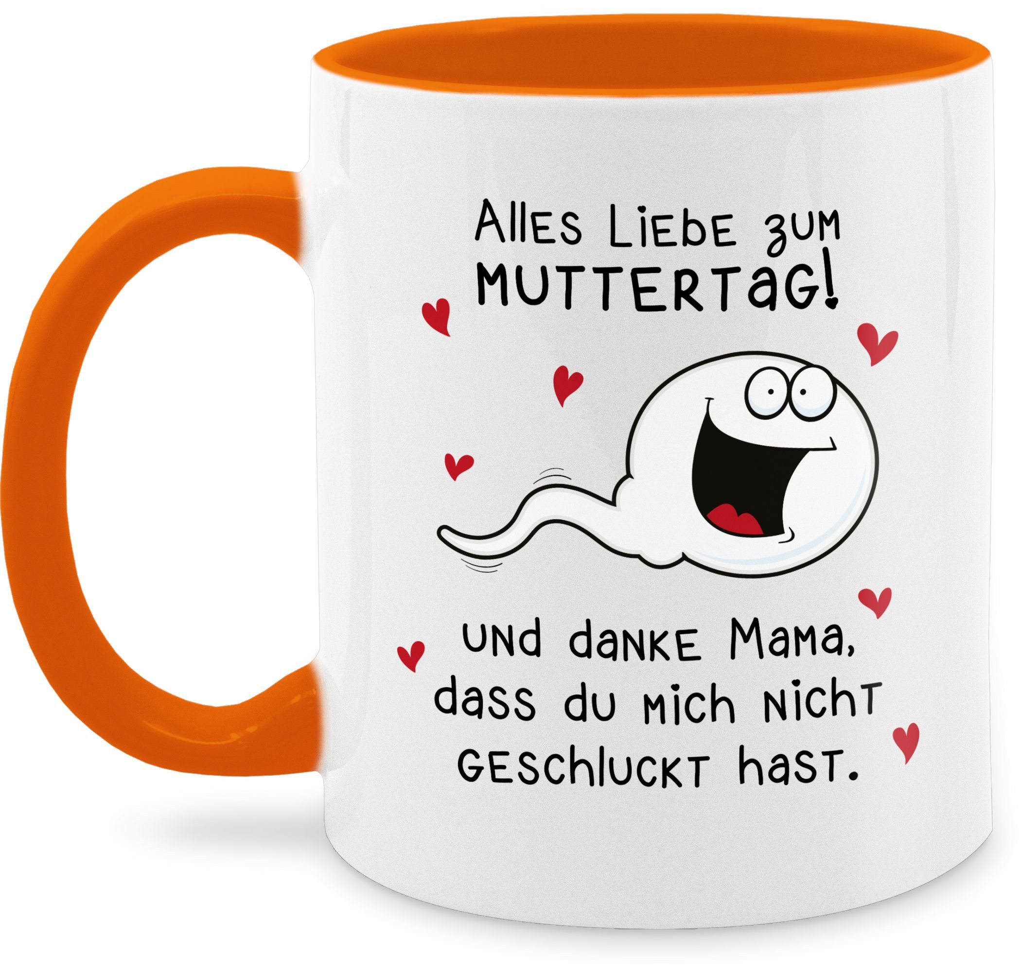 Shirtracer Tasse Alles Liebe zum Muttertag Danke Mama dass du mich nicht geschluckt has, 1-tlg., Keramik, Muttertagsgeschenk