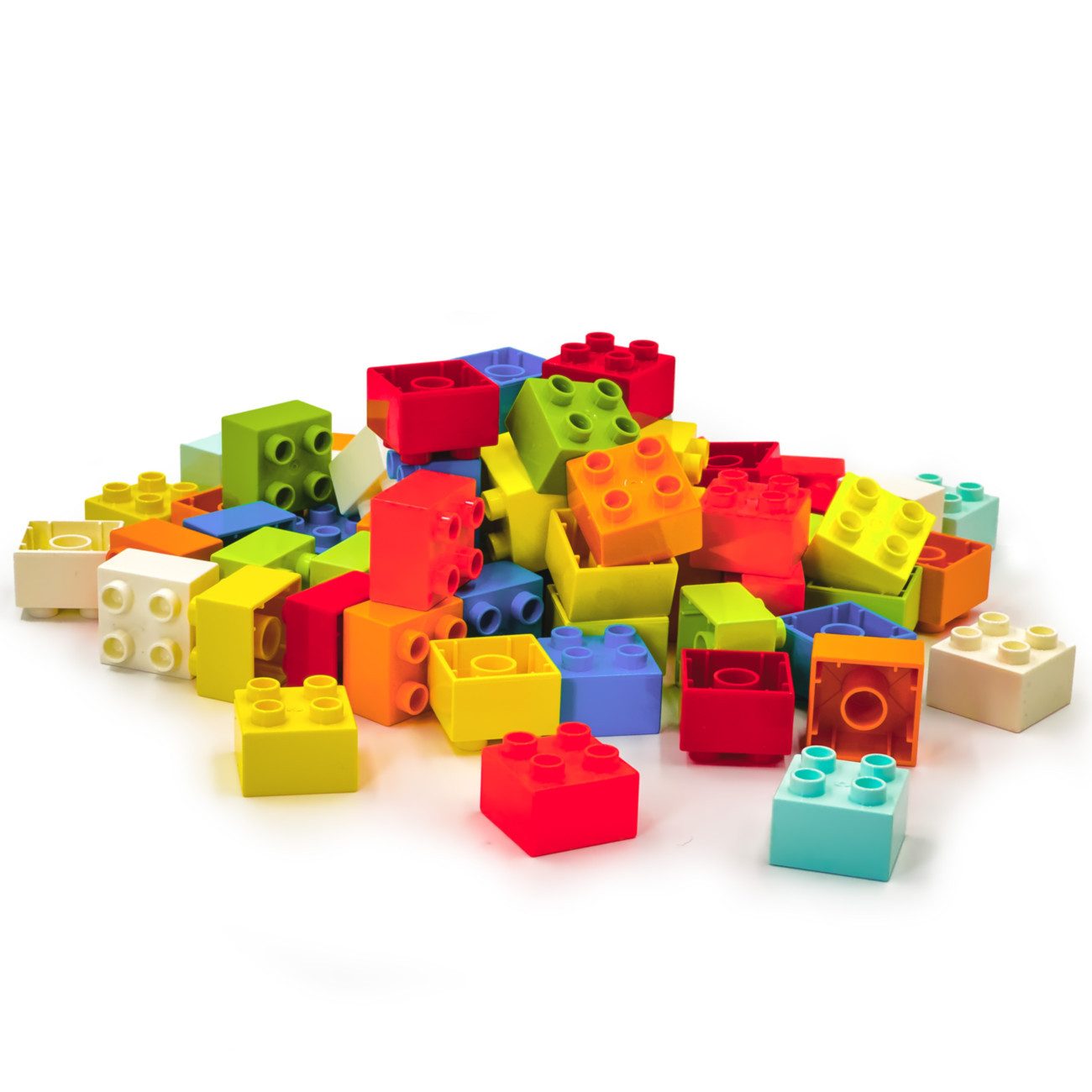 LEGO® LEGO Duplo: 2x2 Bausteine, bunt gemischt, 50x Spielbausteine günstig online kaufen