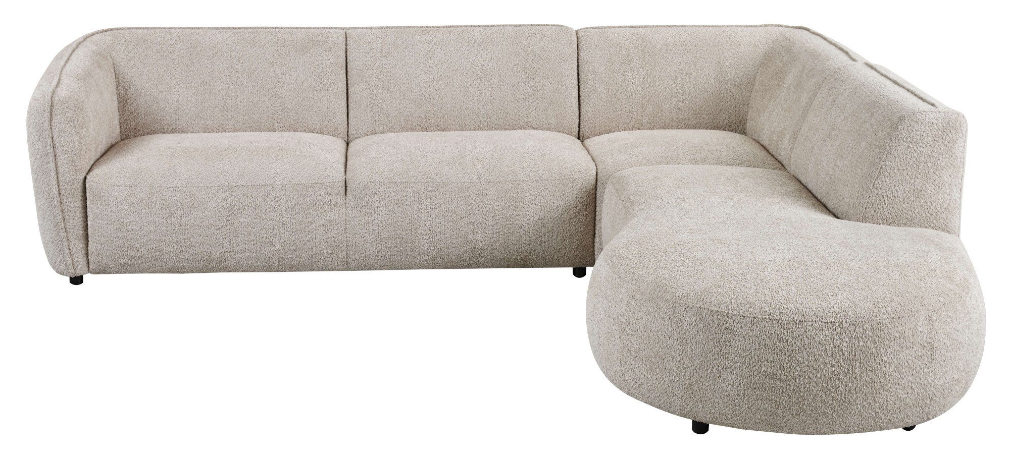 Home affaire Ecksofa OSTRUP Rundsofa, L-Form, Naturtöne, Boucle oder Chenille, Breite 273 cm, organische Form mit sanften Rundungen