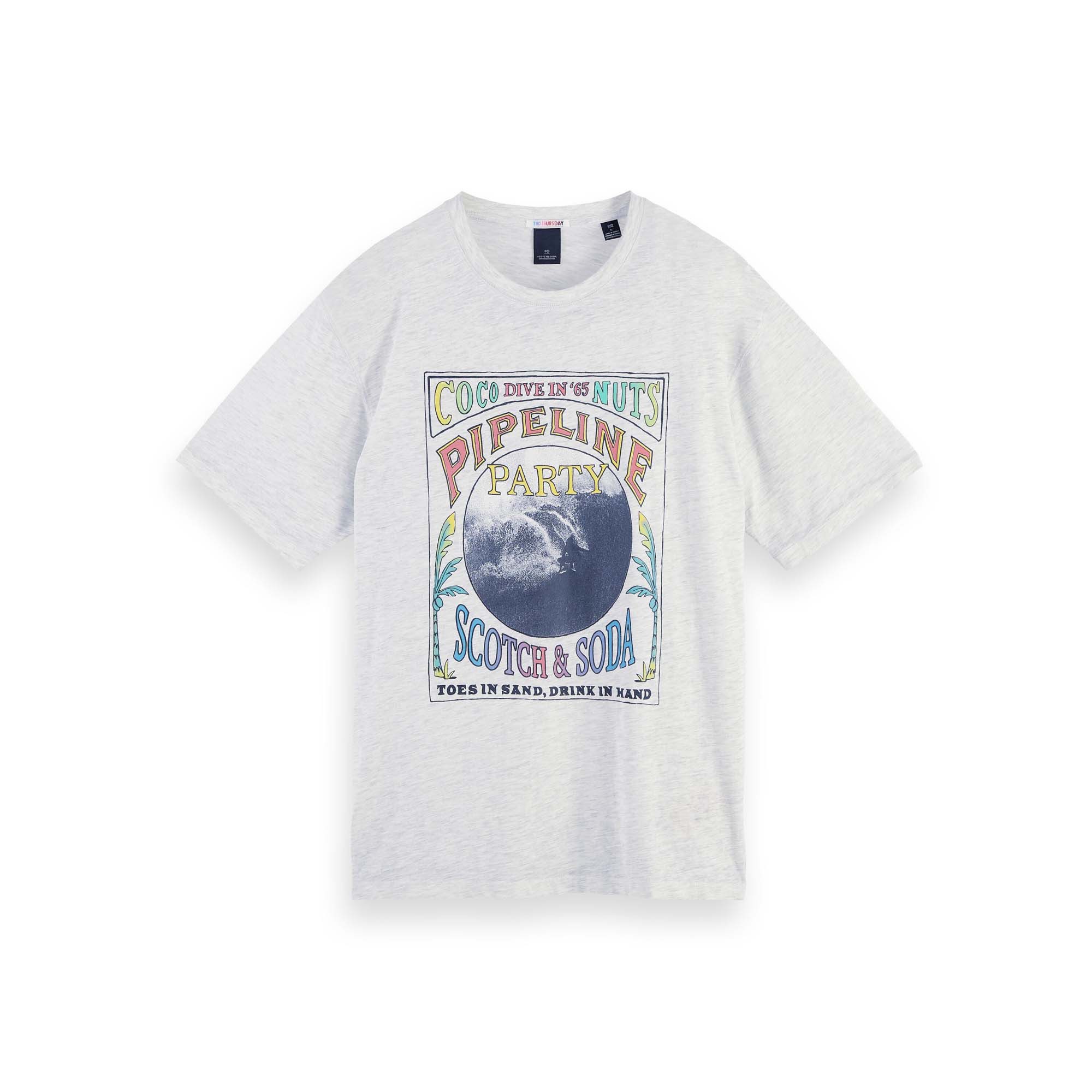 T-Shirt Scotch & Soda Herren T-Shirt Ausbrenner Wash Tee 155382
