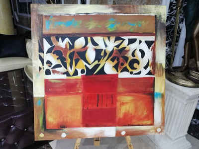 JVmoebel Ölbild Abstrakt Modern Gemälde Ölbild Bild Leinwand Echte Handarbeit Sofort, (1 St)