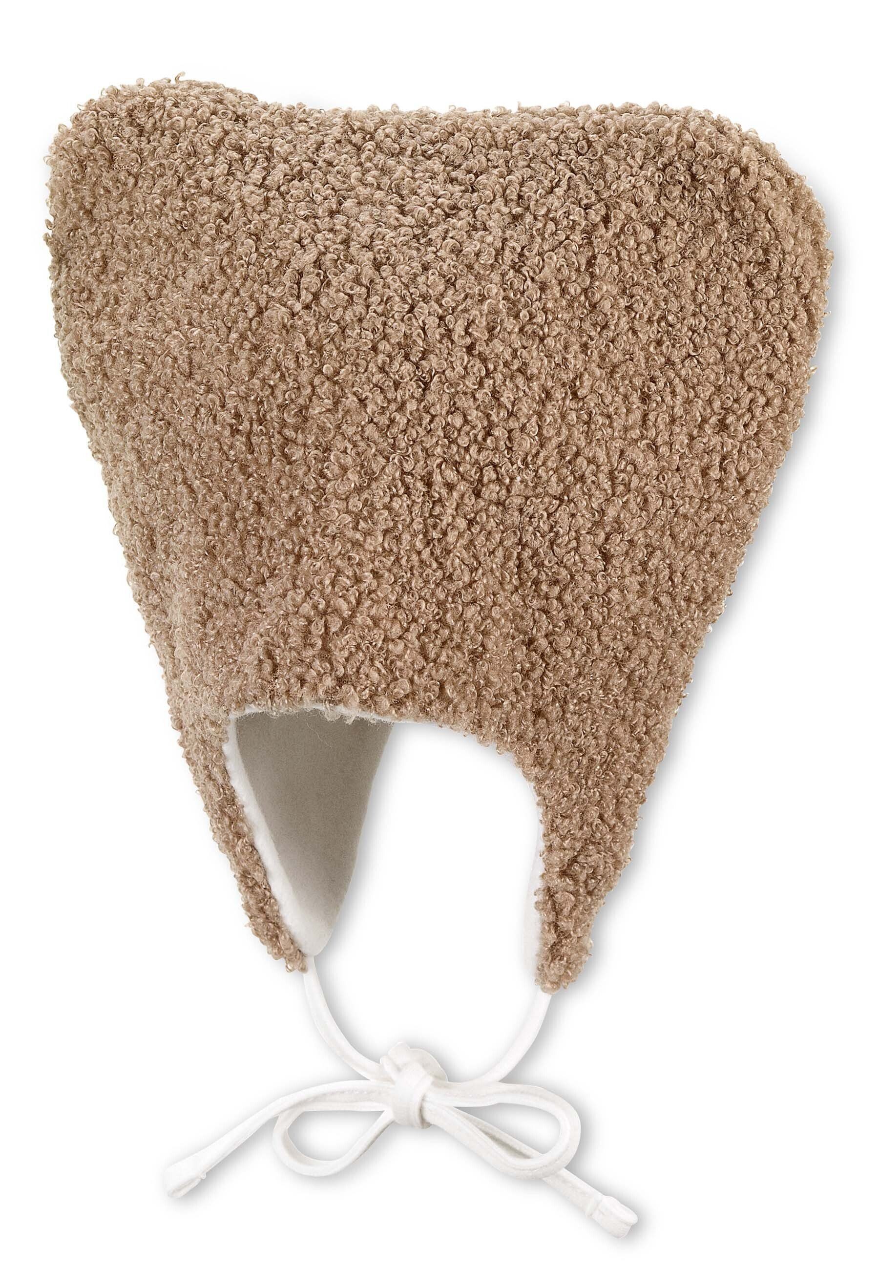 Sterntaler® Beanie Mütze Plüsch (1-St) beige