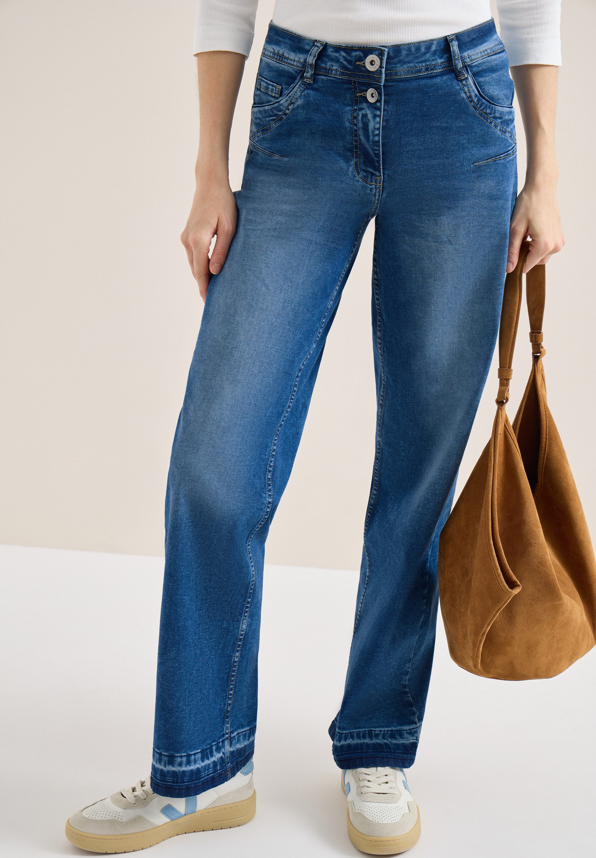 CECIL Loose-fit-Jeans aus Baumwolle mit Stretchanteil