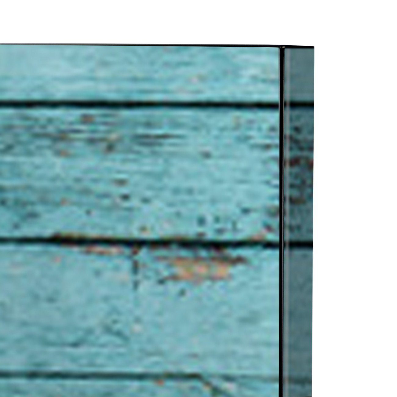 Holzlatten, Stahlmagnettafel) schwarz Stahl (inkl. Magnete, 4 Wandtafel banjado Blaue