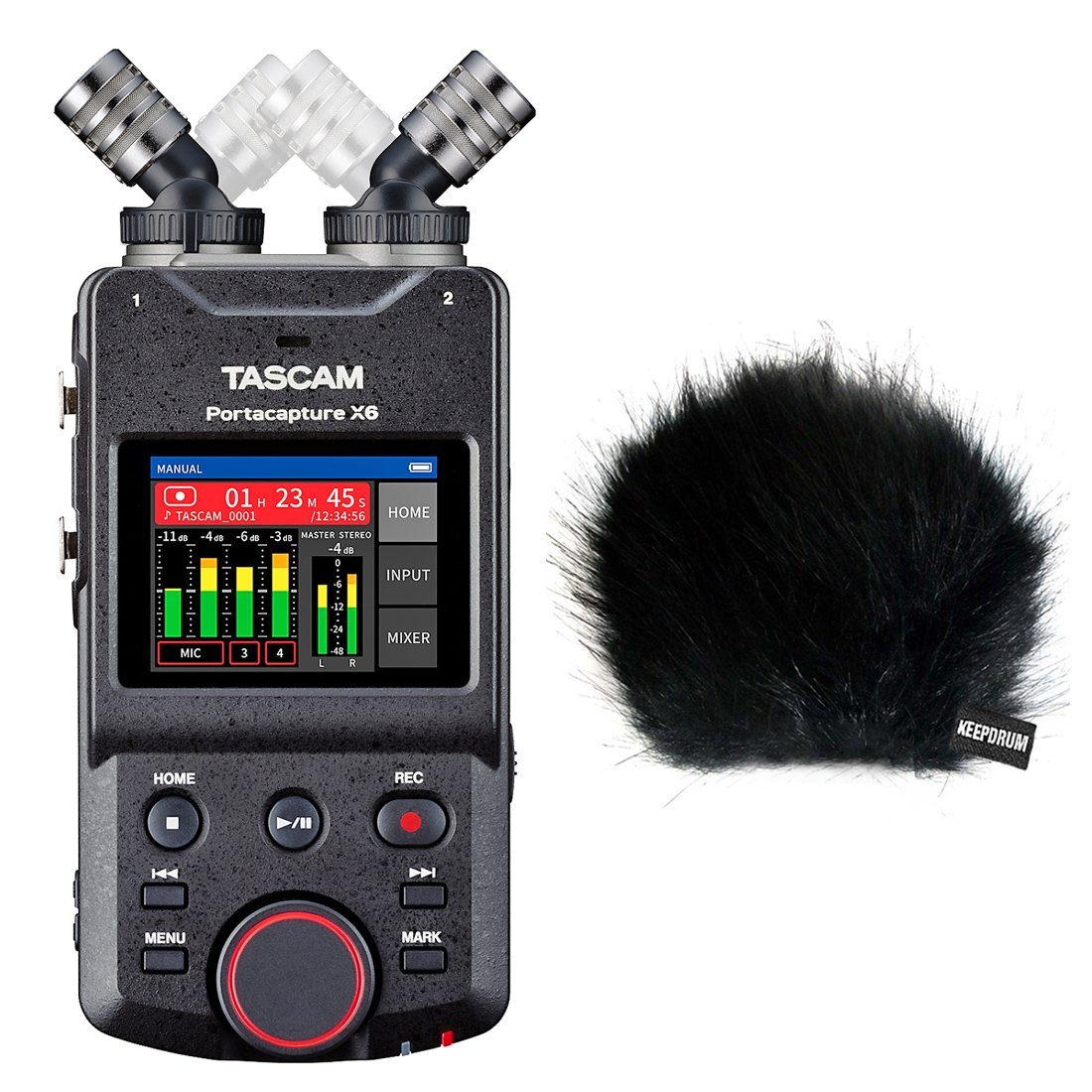 Tascam Tascam Portacapture X6 Recorder mit Windschutz Digitales Aufnahmegerät (Recorder)