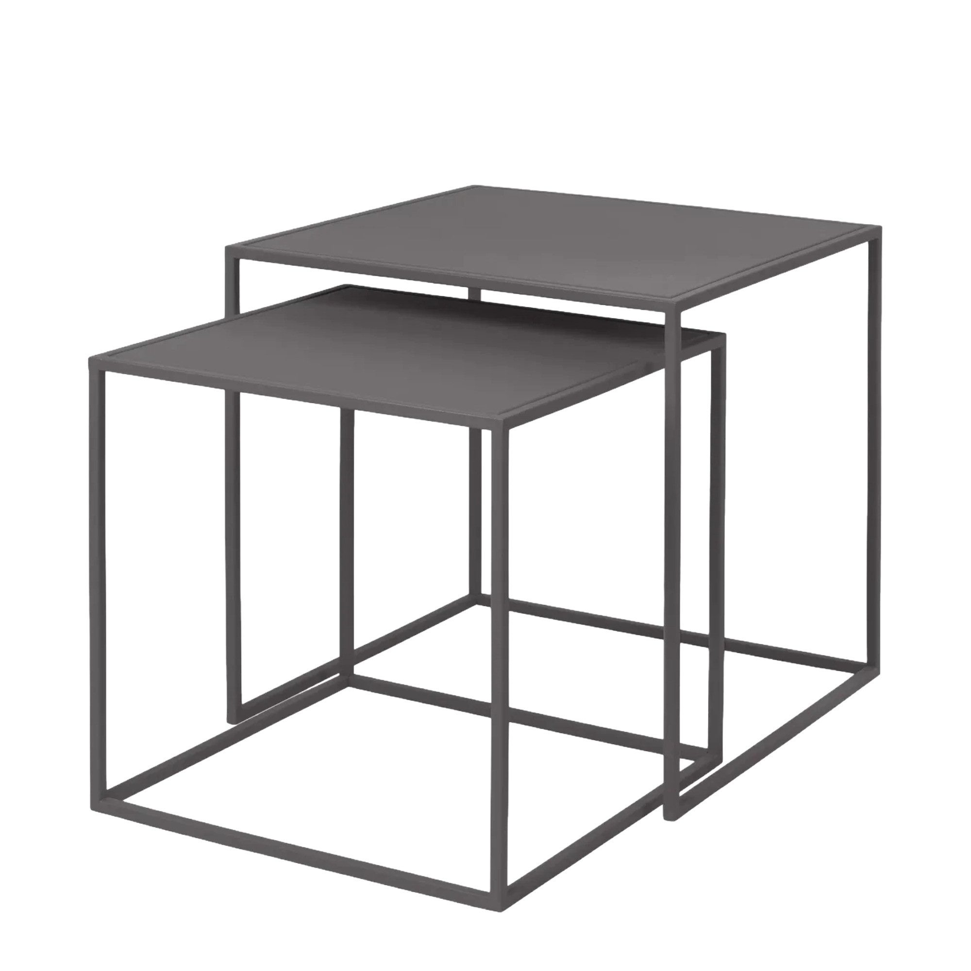 blomus Beistelltisch Blomus Set 2 Beistelltische -FERA- S Steel Gray