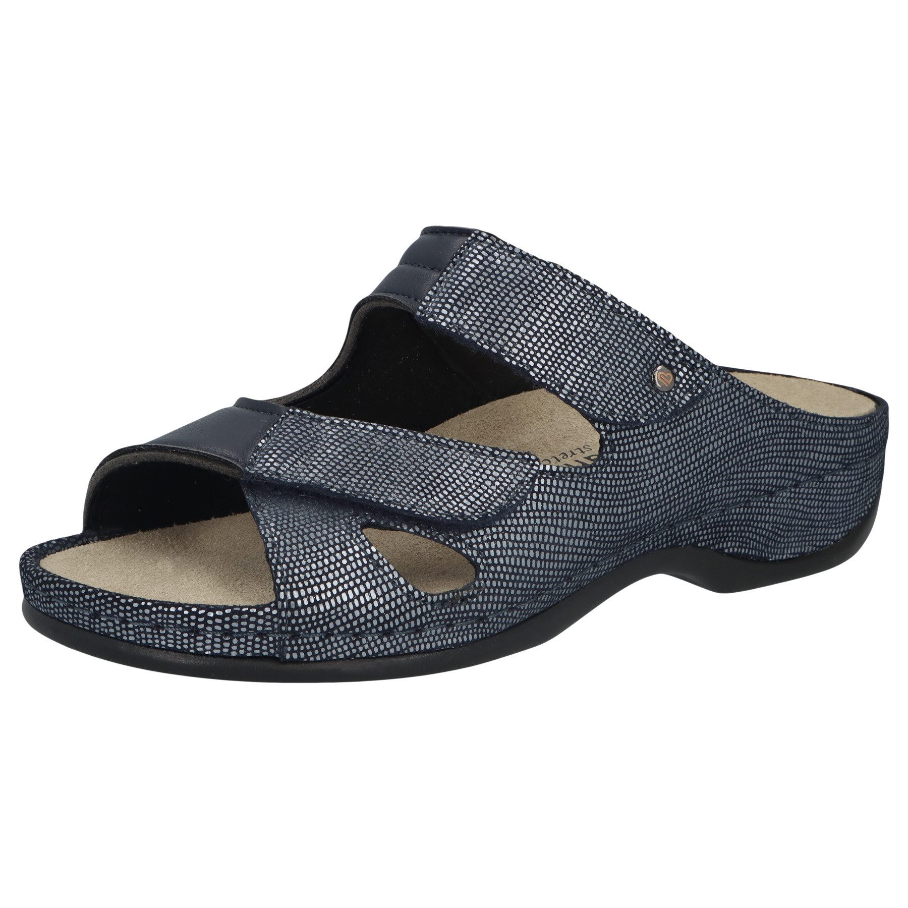 blau Brillantleder/Stretch