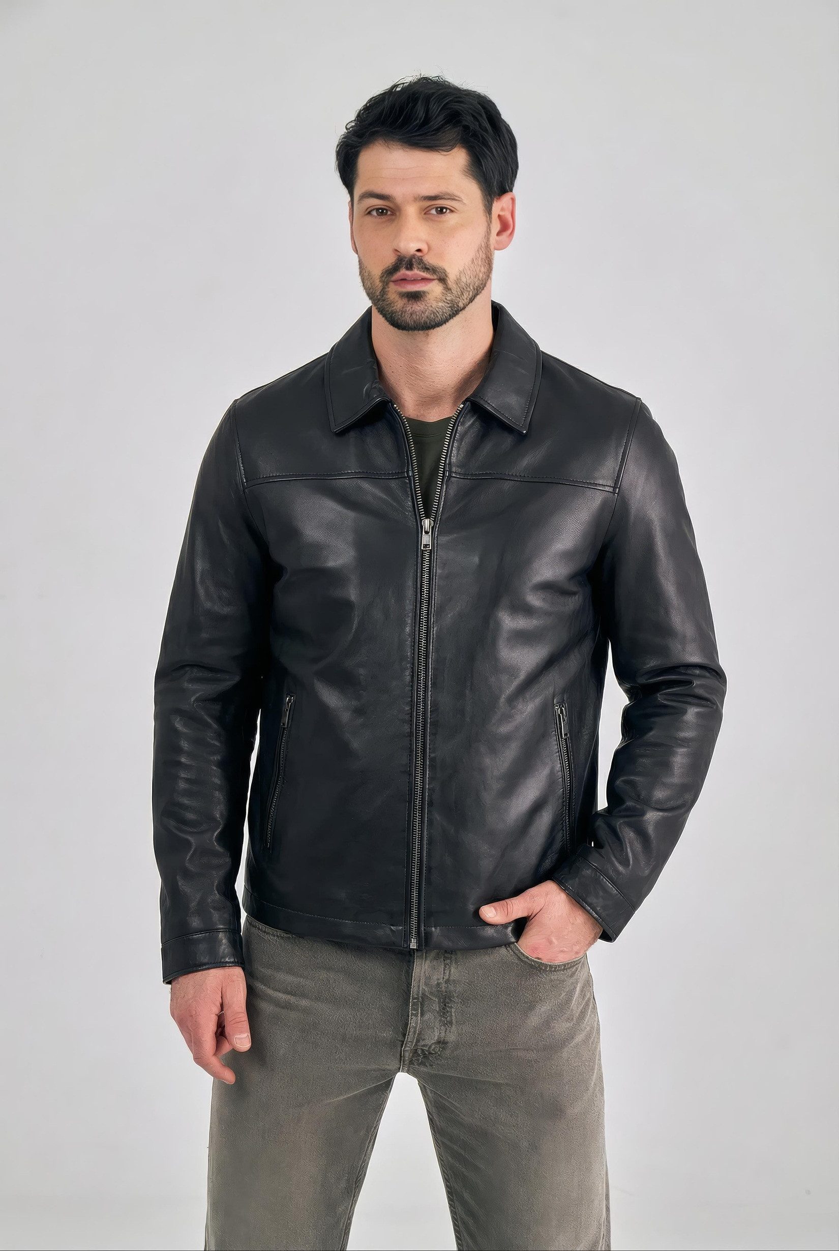 Freaky Nation Lederimitatjacke T-2223-2703-B