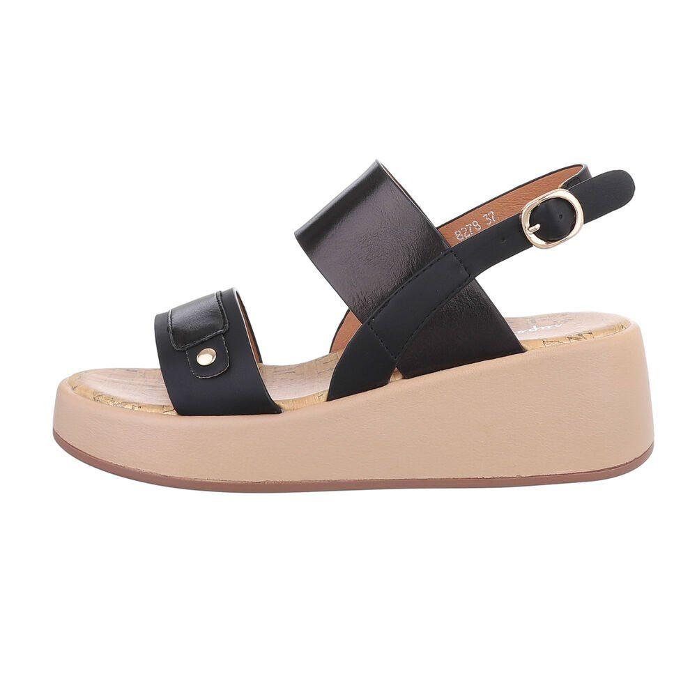 Ital-Design Damen Freizeit Plateausandaletten Keilabsatz/Wedge Keilsandalet günstig online kaufen