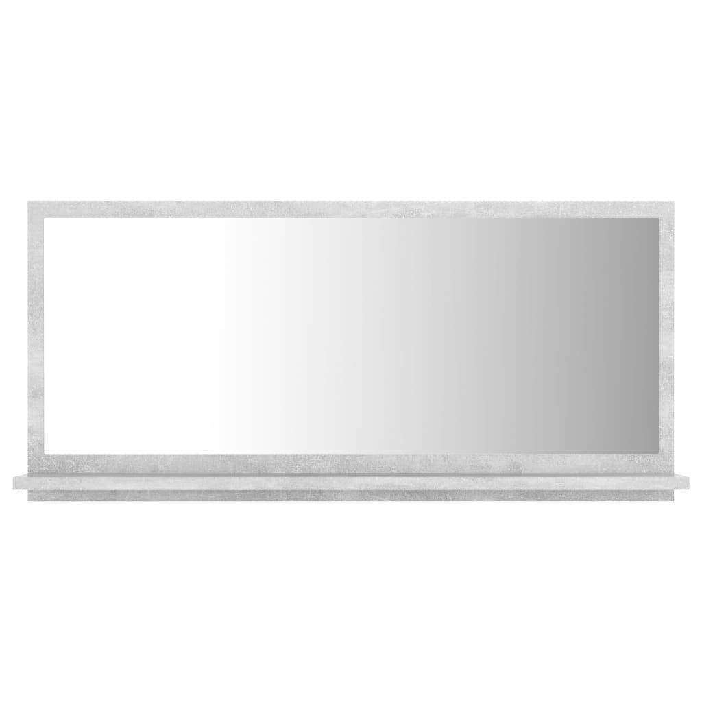 vidaXL Spiegel Badspiegel Betongrau 80x10,5x37 Spanplatte cm