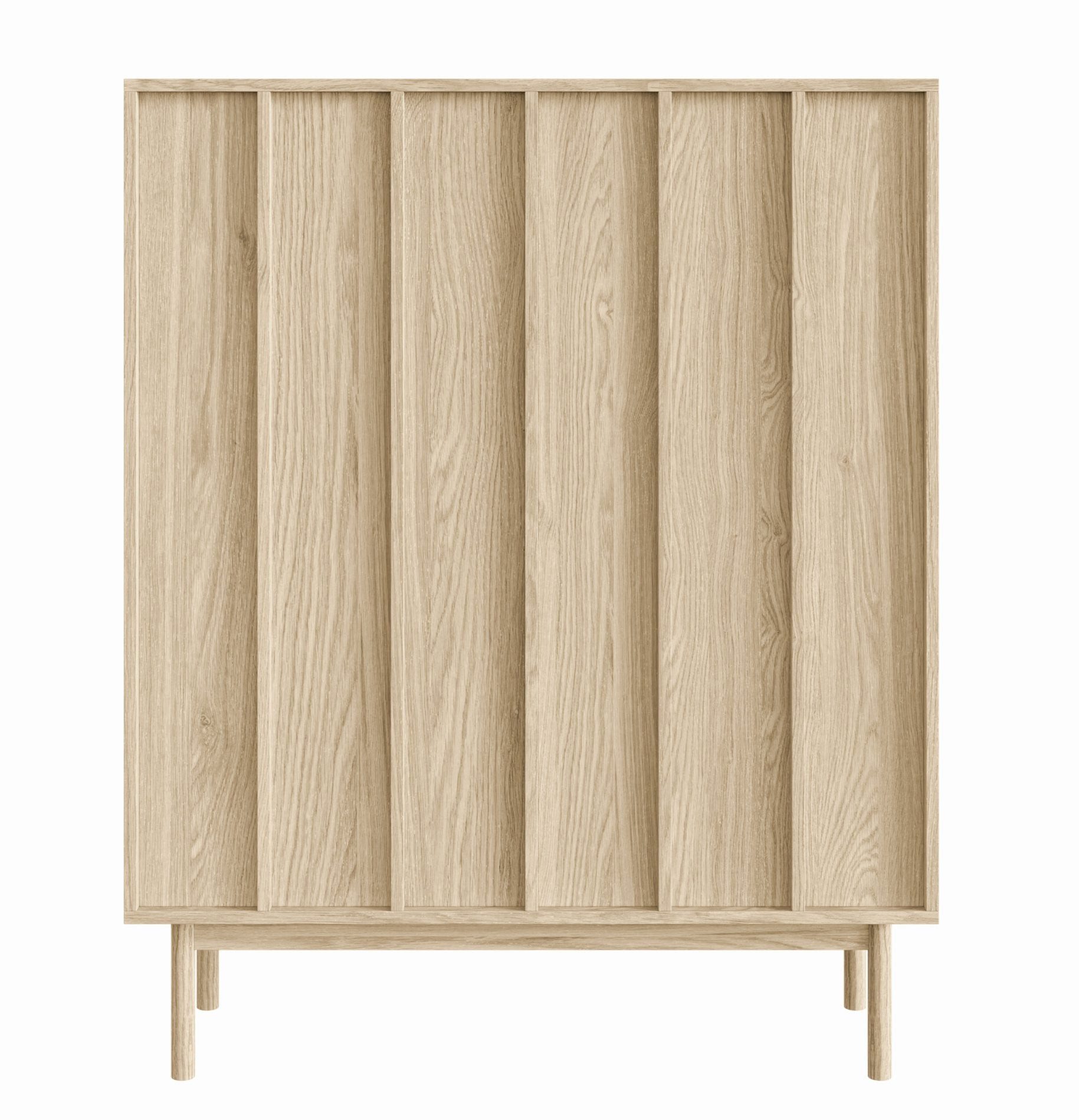 Selsey Highboard NEKSTO, 2-türig mit 6 Fächern, 124x100x40 cm
