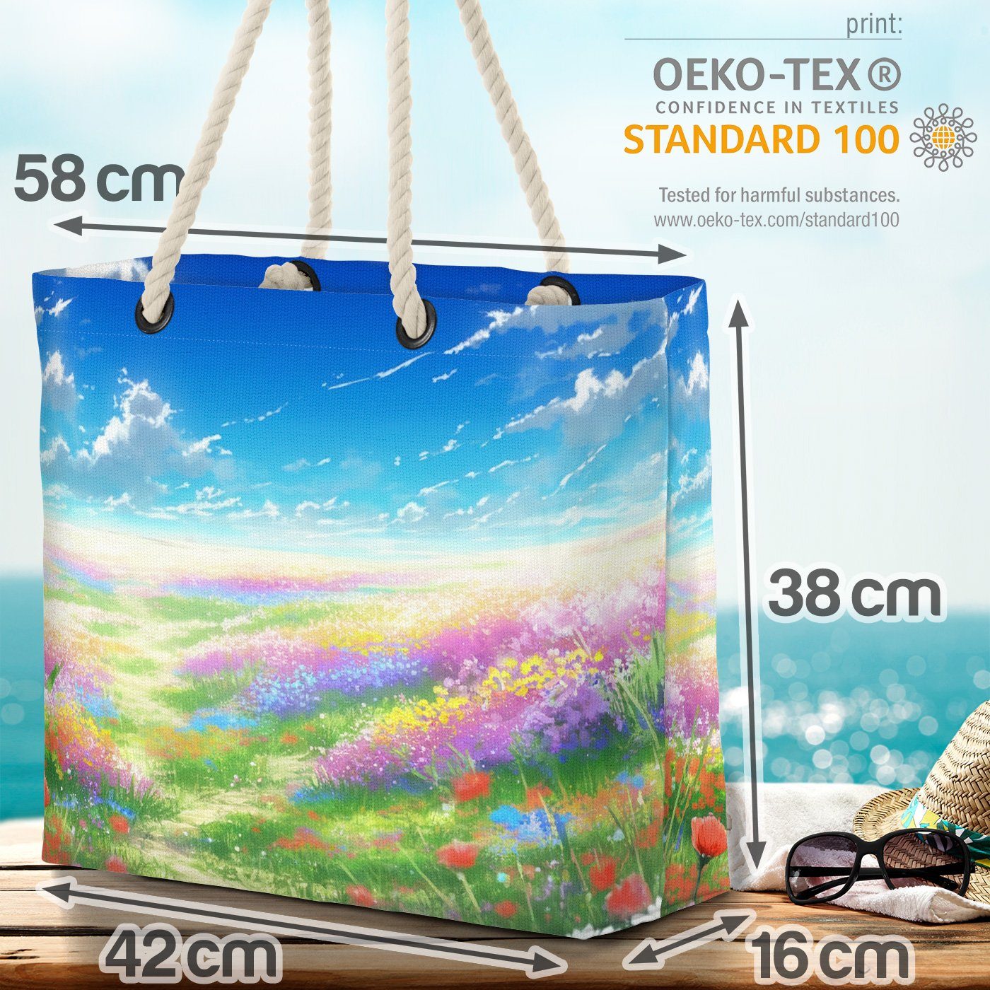 Blumen VOID sommer flora blume (1-tlg), Wiese natur Traum Fantasy Strandtasche blühen ziergarten