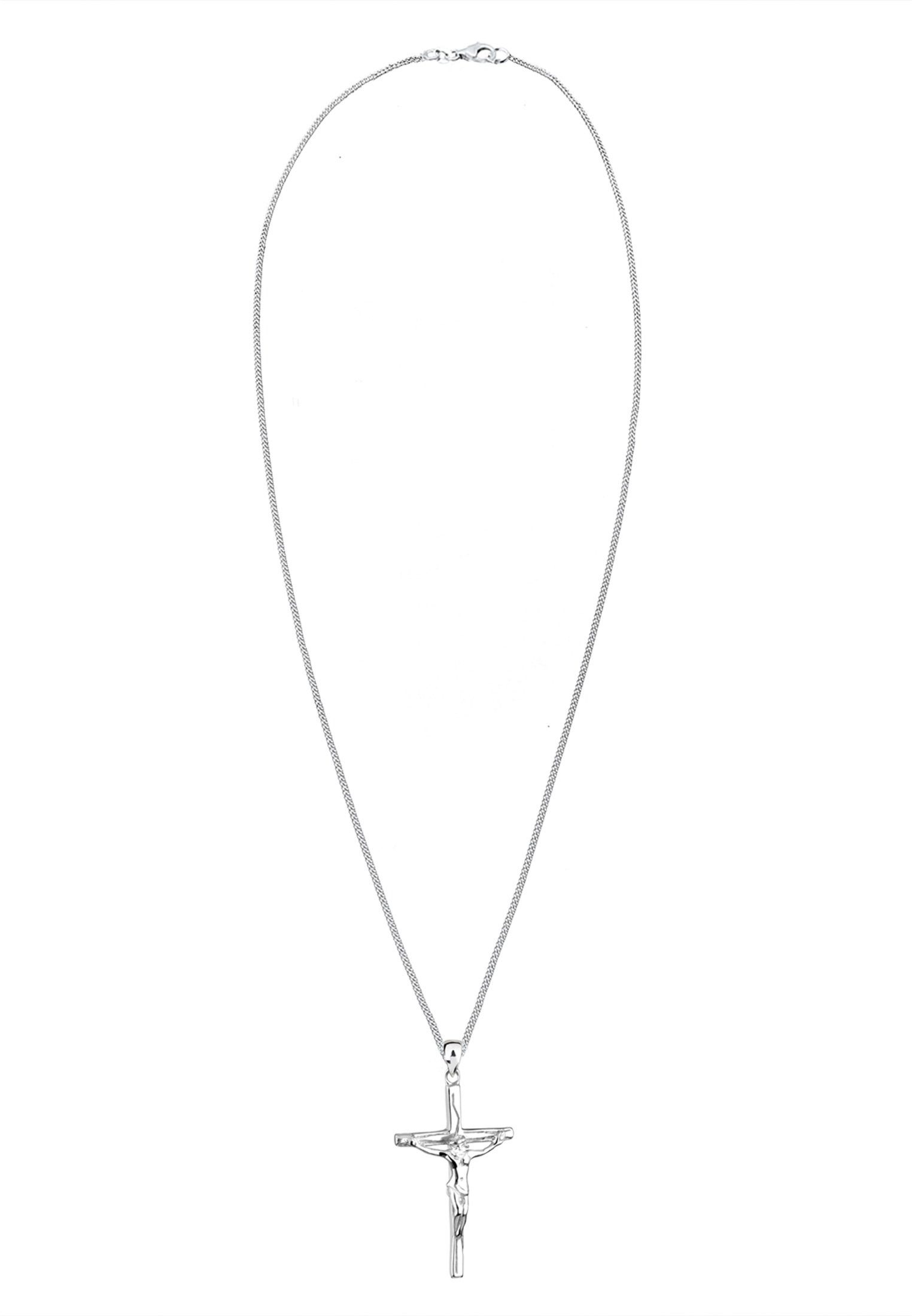 Elli Kette mit Anhänger mit Anhänger Kreuz Jesus Kruzifix Schmuck Geschenk 925 Silber