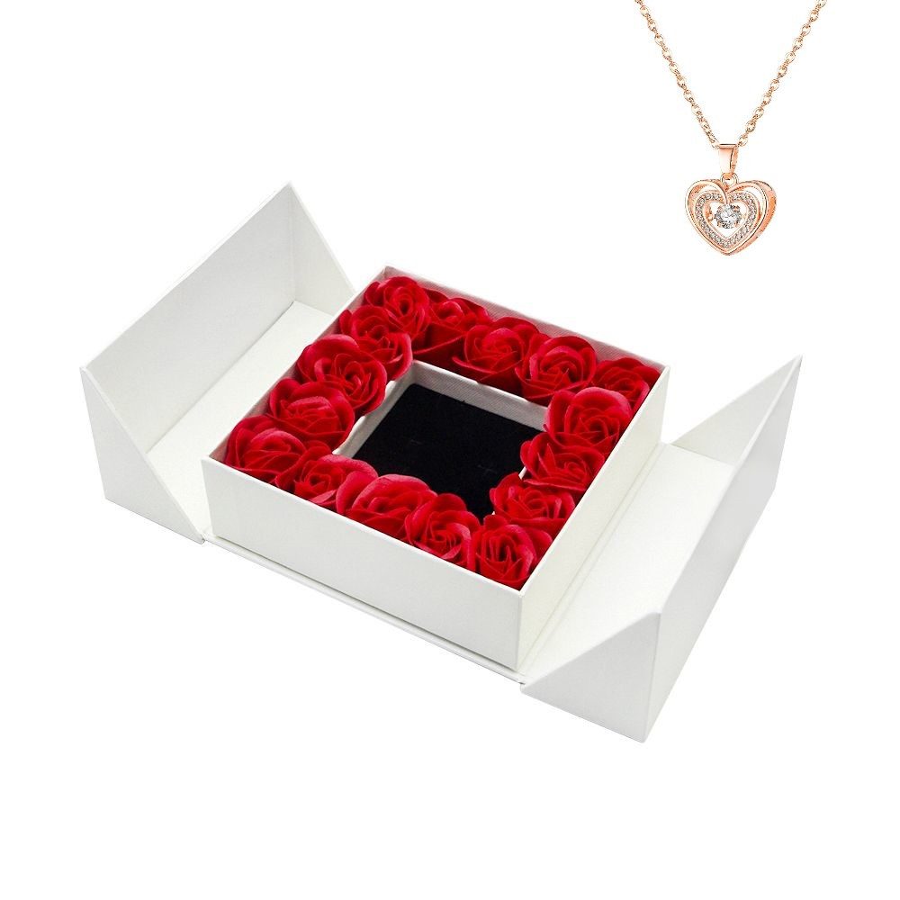 Tidy Schmuckkasten Rosen-Geschenkbox mit roséfarbenem Herzanhänger– Zeichen günstig online kaufen