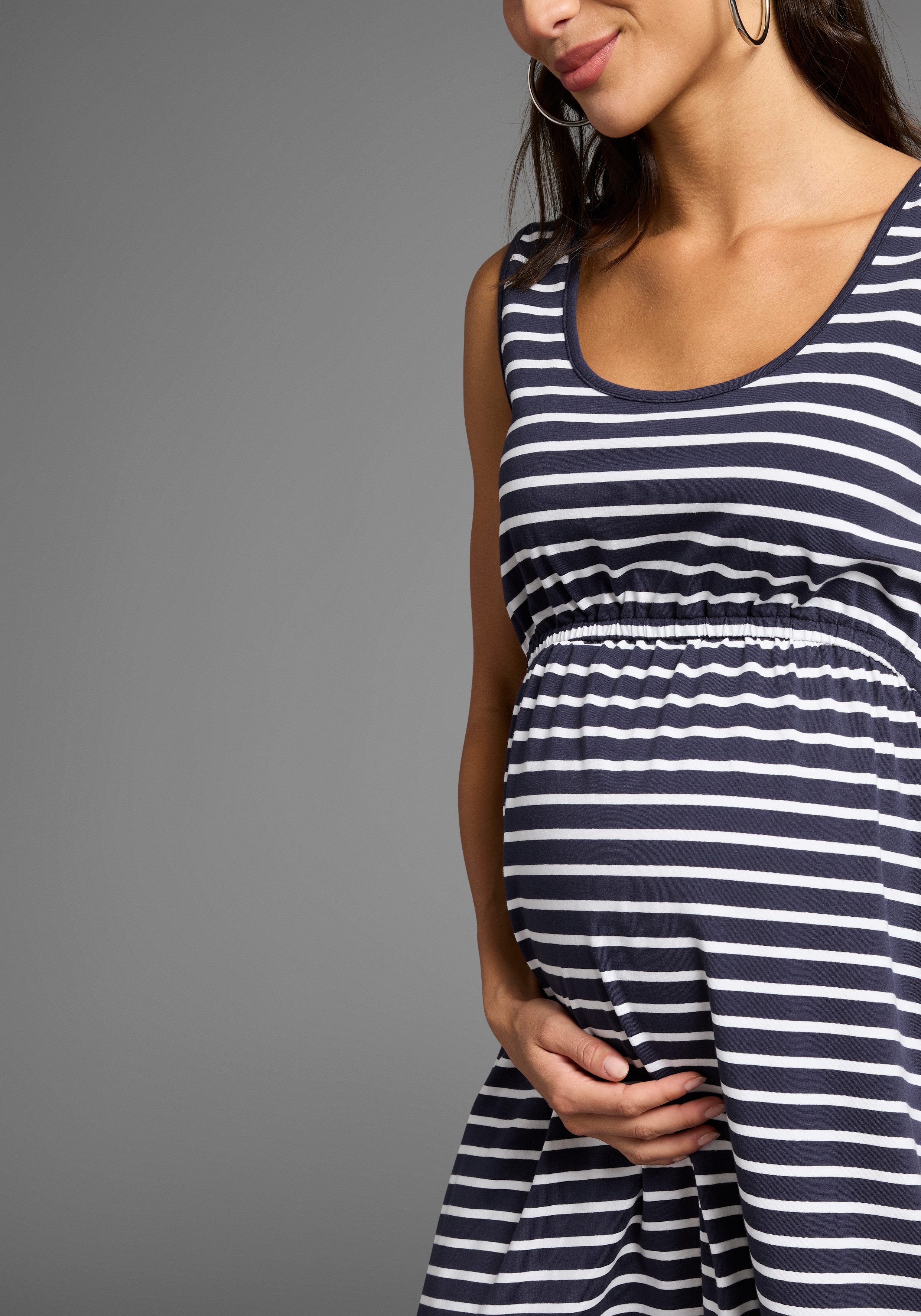 Neun Monate Umstandskleid Langes Schwangerschaftskleid Jersey-Kleid für die Schwangerschaft – Bild 3 von 5