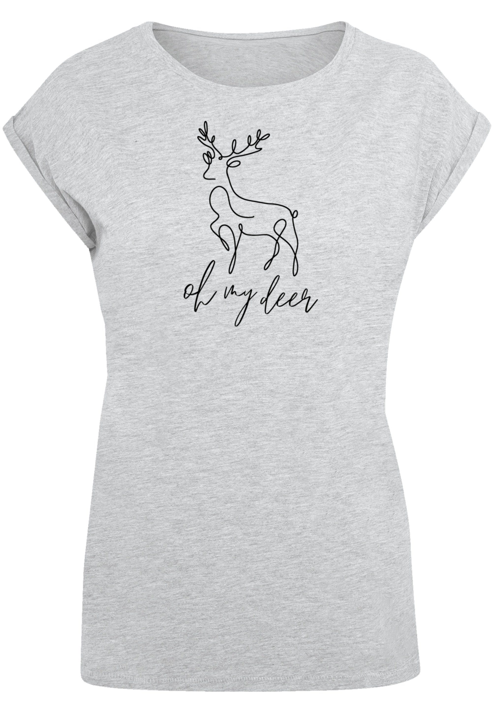 grey Band heather Christmas Winter F4NT4STIC T-Shirt Premium Rock-Musik, Deer Qualität,