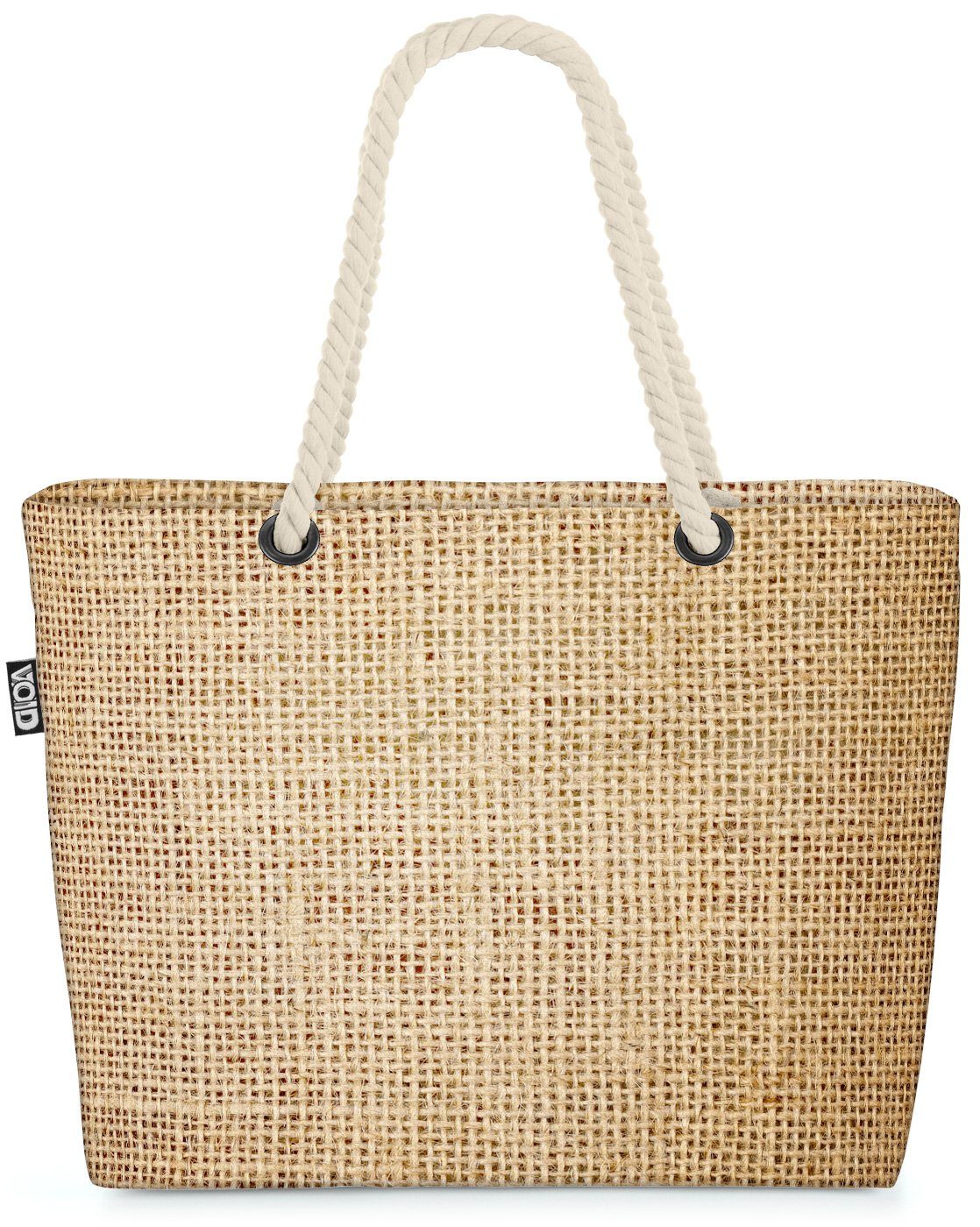 VOID Strandtasche (1-tlg), Leinen Druck Optik Canvas-Druck Hanf-Optik