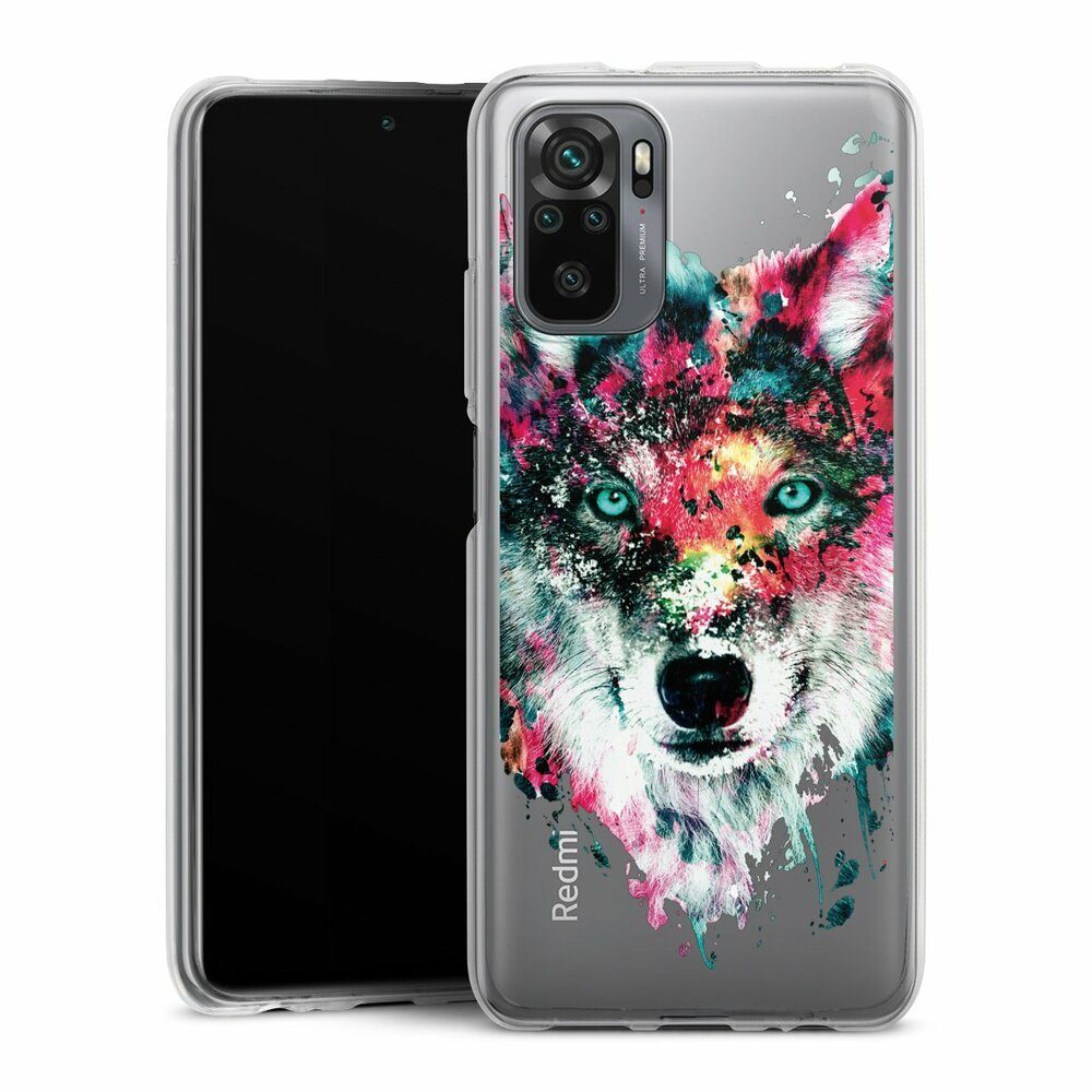 Handyhülle Riza Peker Wolf bunt Wolve ohne Hintergrund
