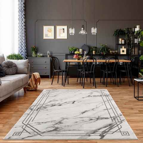 Teppich Noa 9297, Carpet City, rechteckig, Höhe: 11 mm, Kurzflor, Modern, Weicher For, Pflegeleicht