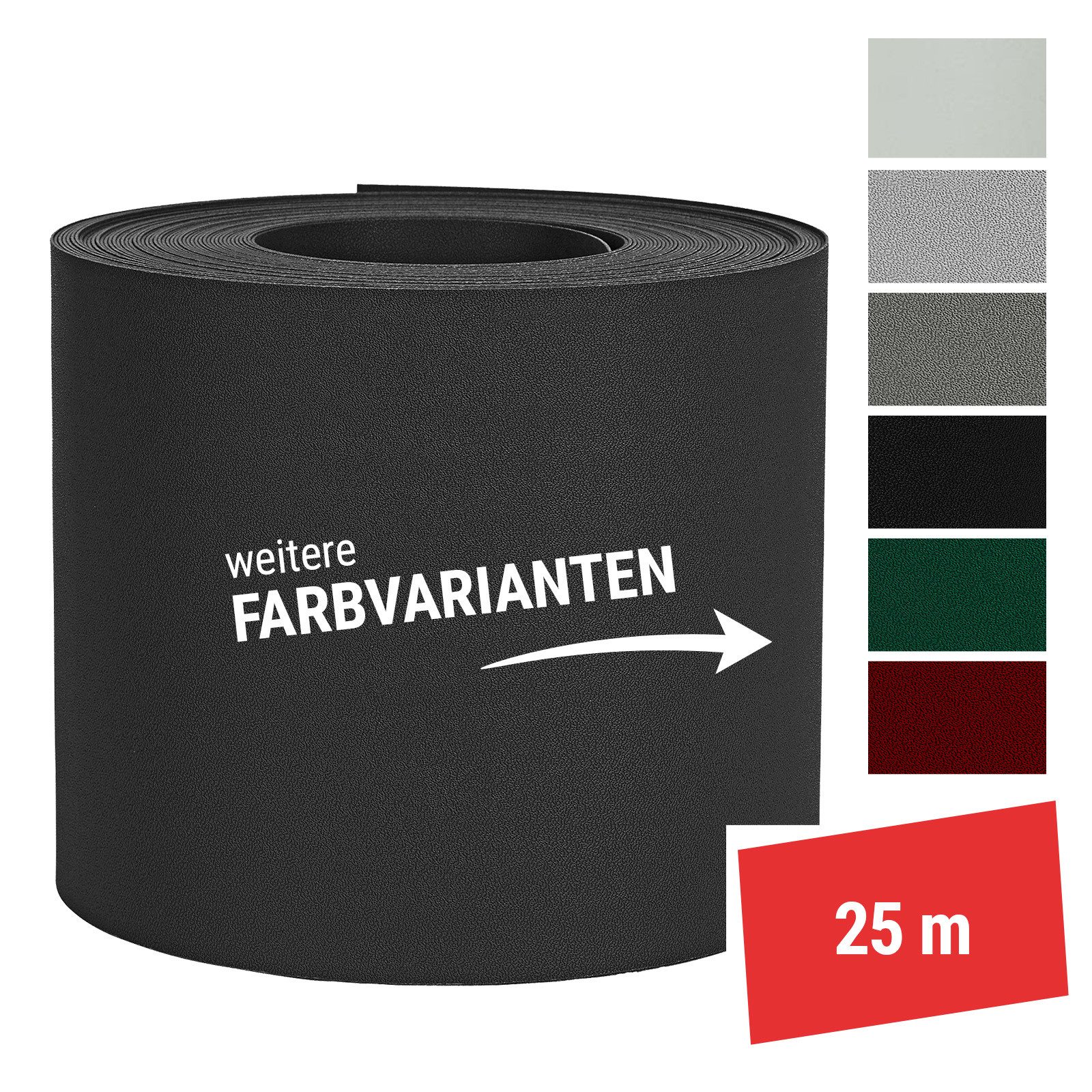 Arvotec Sichtschutzstreifen Sichtschutzstreifen 25 m (Rolle) verschiedene Farben, keine Klemmschienen nötig