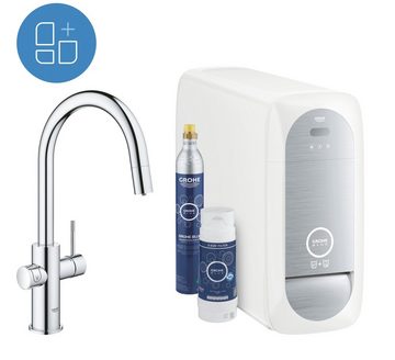 Grohe Untertisch-Trinkwassersystem Grohe Blue, für gefiltertes, gekühltes und sprudelndes Wasser, Packung, langlebige Oberfläche