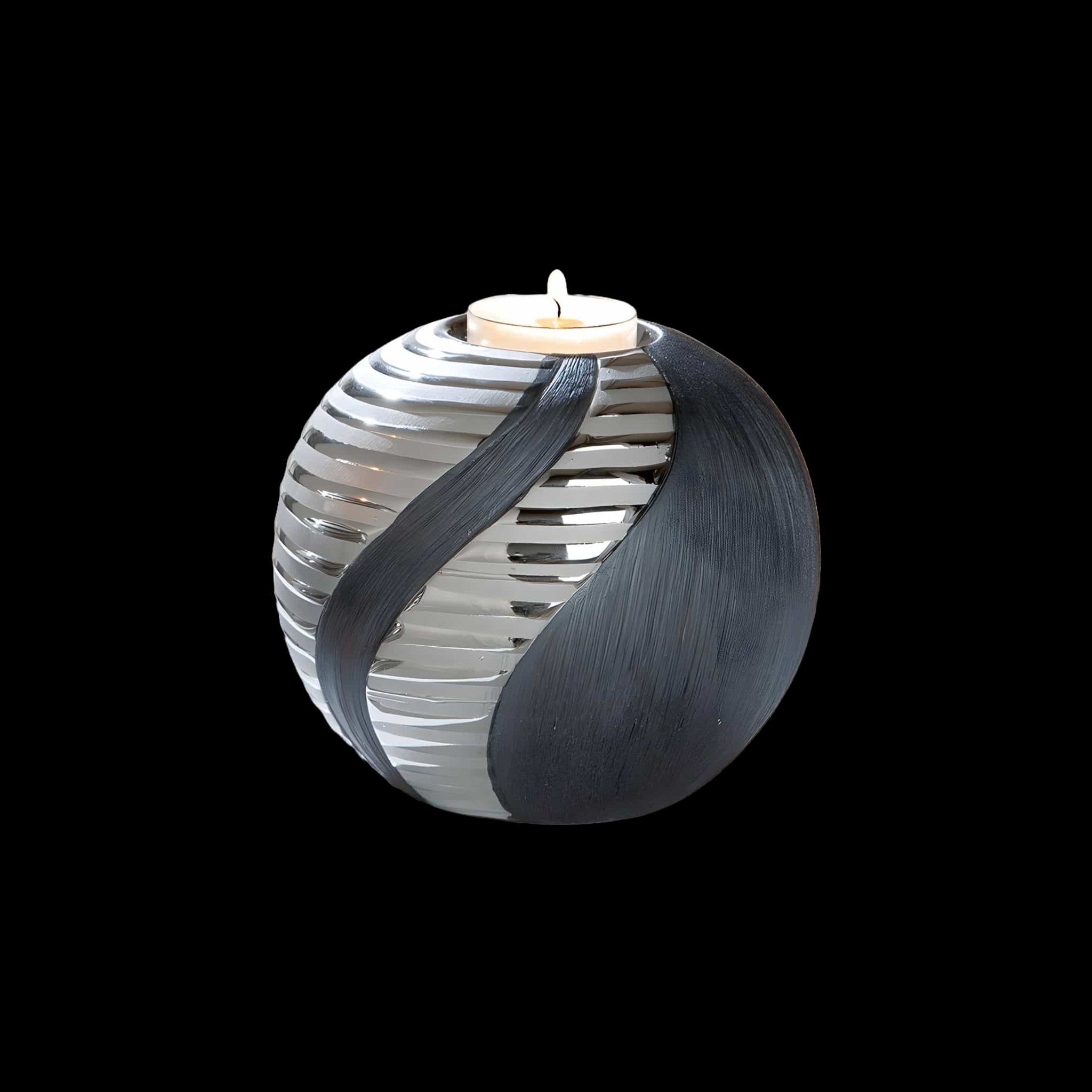GILDE Teelichthalter Keramik-Teelichthalter - Teelichthalter stilvolles Drinnen, Sevilla Designobjekt cm Für (Einzelartikel, St), 11 1