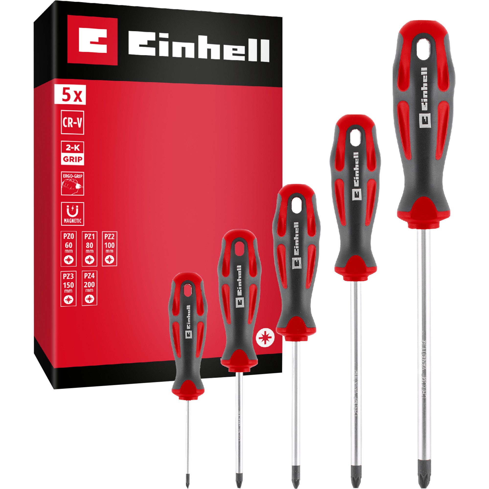 Einhell Schraubendreher EINHELL Schraubendreher-Set PZ, 5-teilig