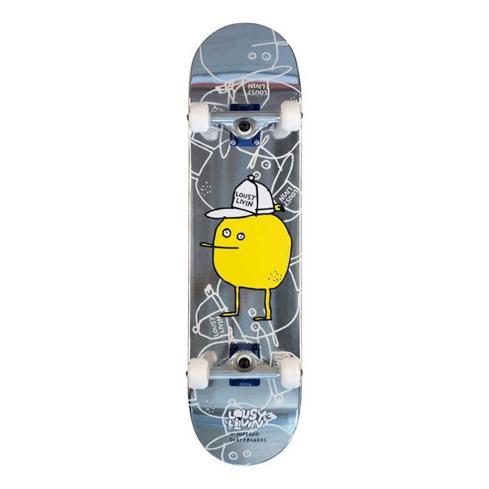 Inpeddo Skateboard Silver Lemon 7.75" I 8.0" I 8.25" (inkl. Skate-Tool), für Einsteiger und Fortgeschrittende