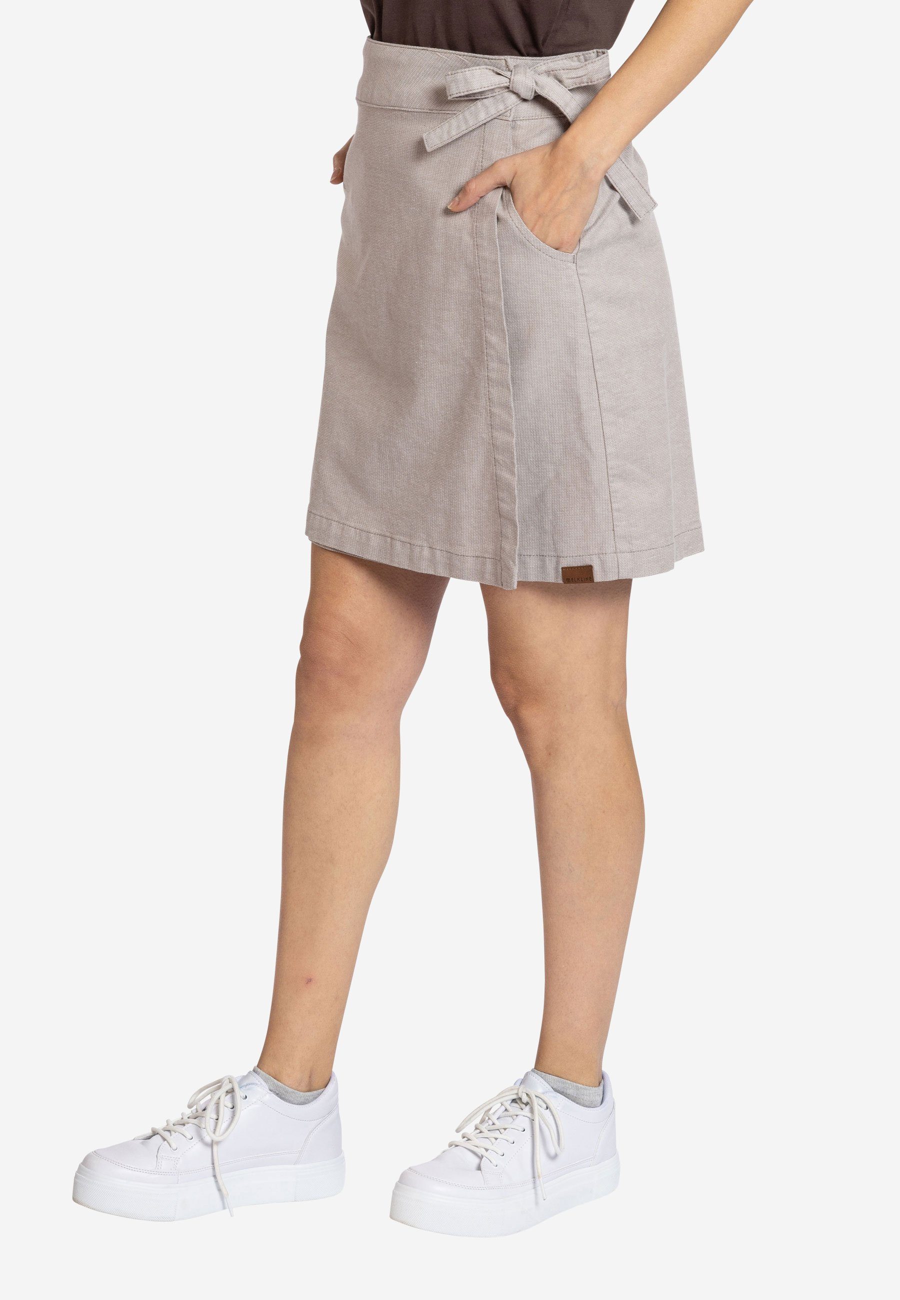 Dauerschleife mit Sommerrock Taschen - Elkline khaki white kurzer Rock