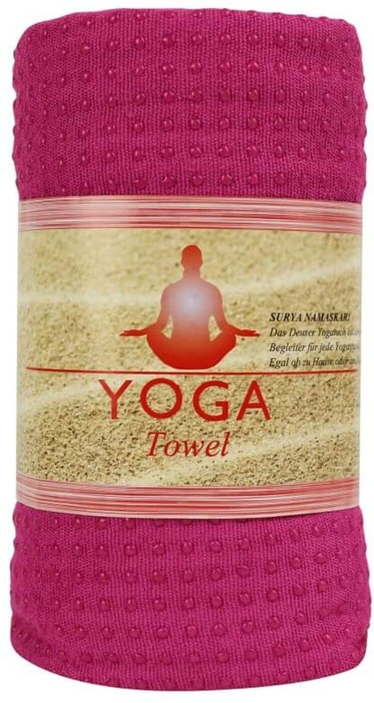 Expander Yogatuch mit Antirutschnoppen rot