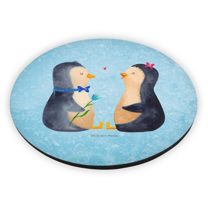 Mr. &amp; Mrs. Panda Magnet Pinguin Pärchen - Eisblau - Geschenk Liebesbeweis Traumpaar Kühlsc (1-St)