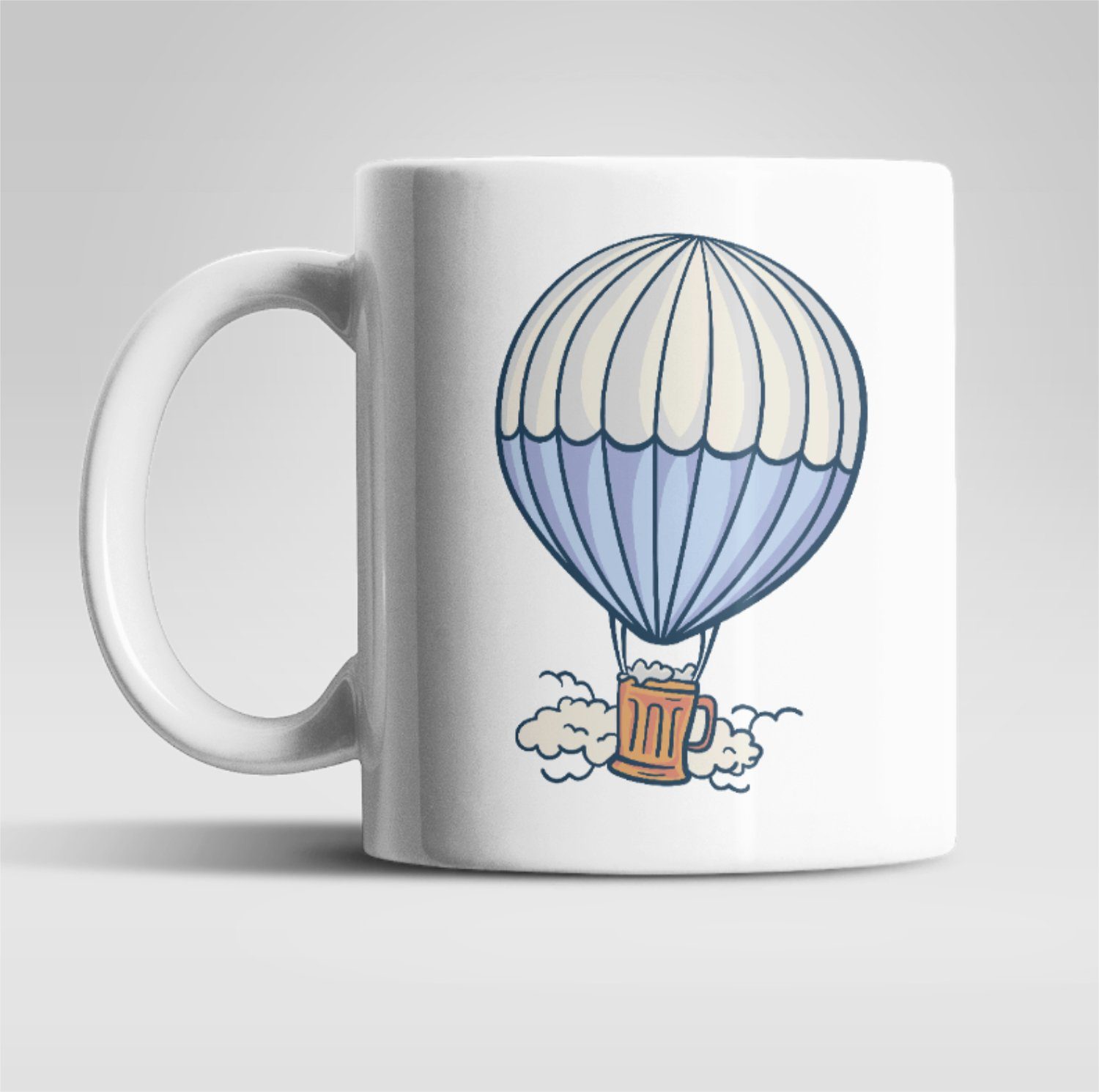 WS-Trend Tasse Bier Ballon Kaffeetasse Teetasse Geschenkidee, Keramik, 330 ml