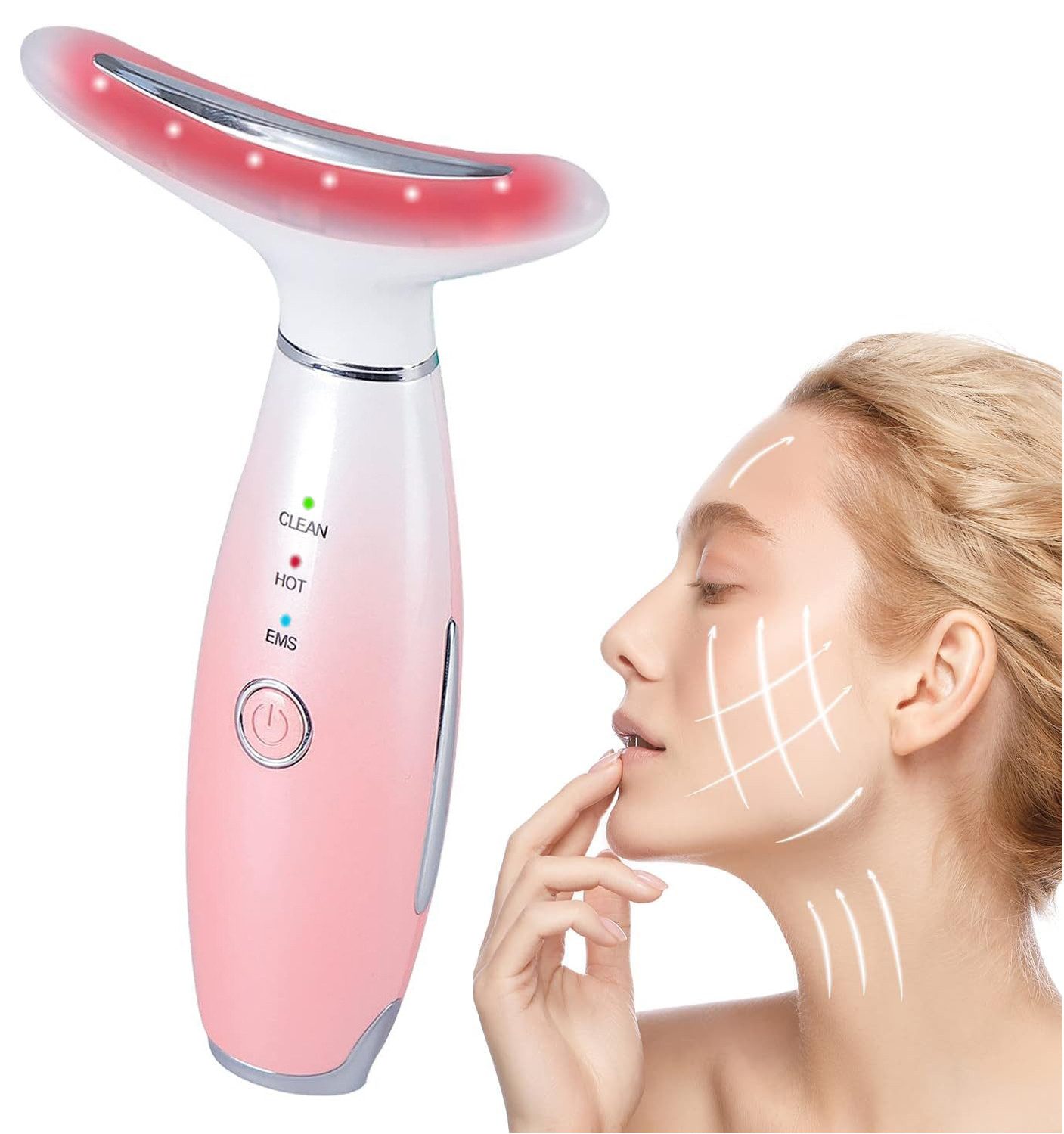 Dermaroller Elektrisches Gesichtsmassagegerät mit Mikrostrom, zur Hautpflege
