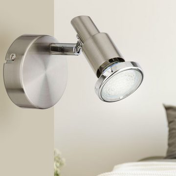 Briloner Leuchten LED Wandleuchte, Leuchtmittel inklusive, Warmweiß, LED Wand Strahler Wohn Ess Zimmer Beleuchtung Spot Leuchte verstellbar