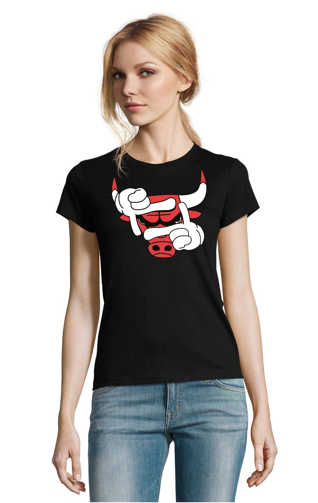 Blondie & Brownie T-Shirt Damen Bulls Eye Auge Stier Bullen Pullover
